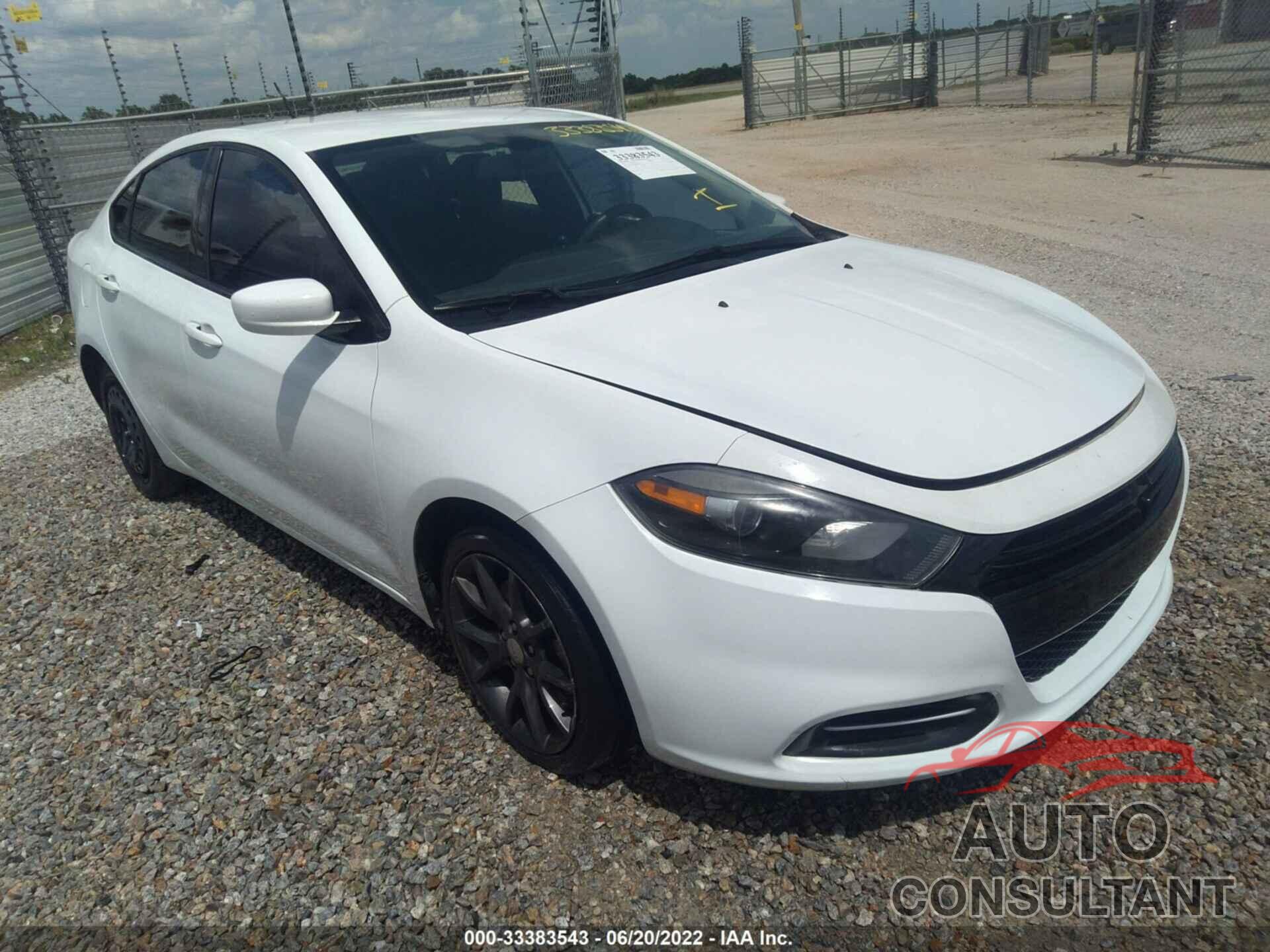 DODGE DART 2016 - 1C3CDFAA1GD578403