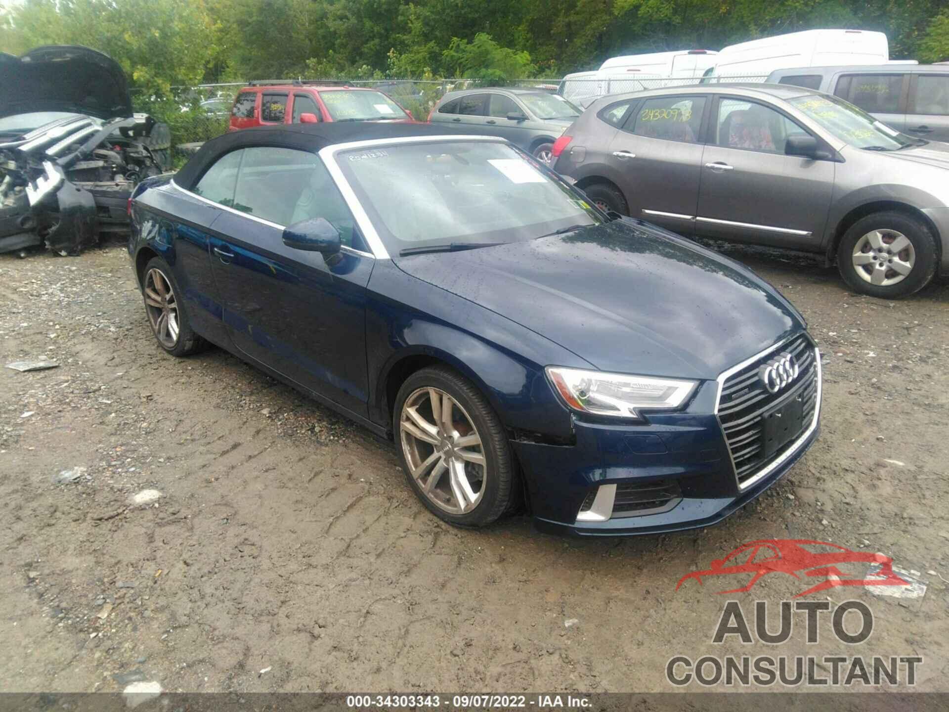 AUDI A3 CABRIOLET 2018 - WAU78LFF2J1003754