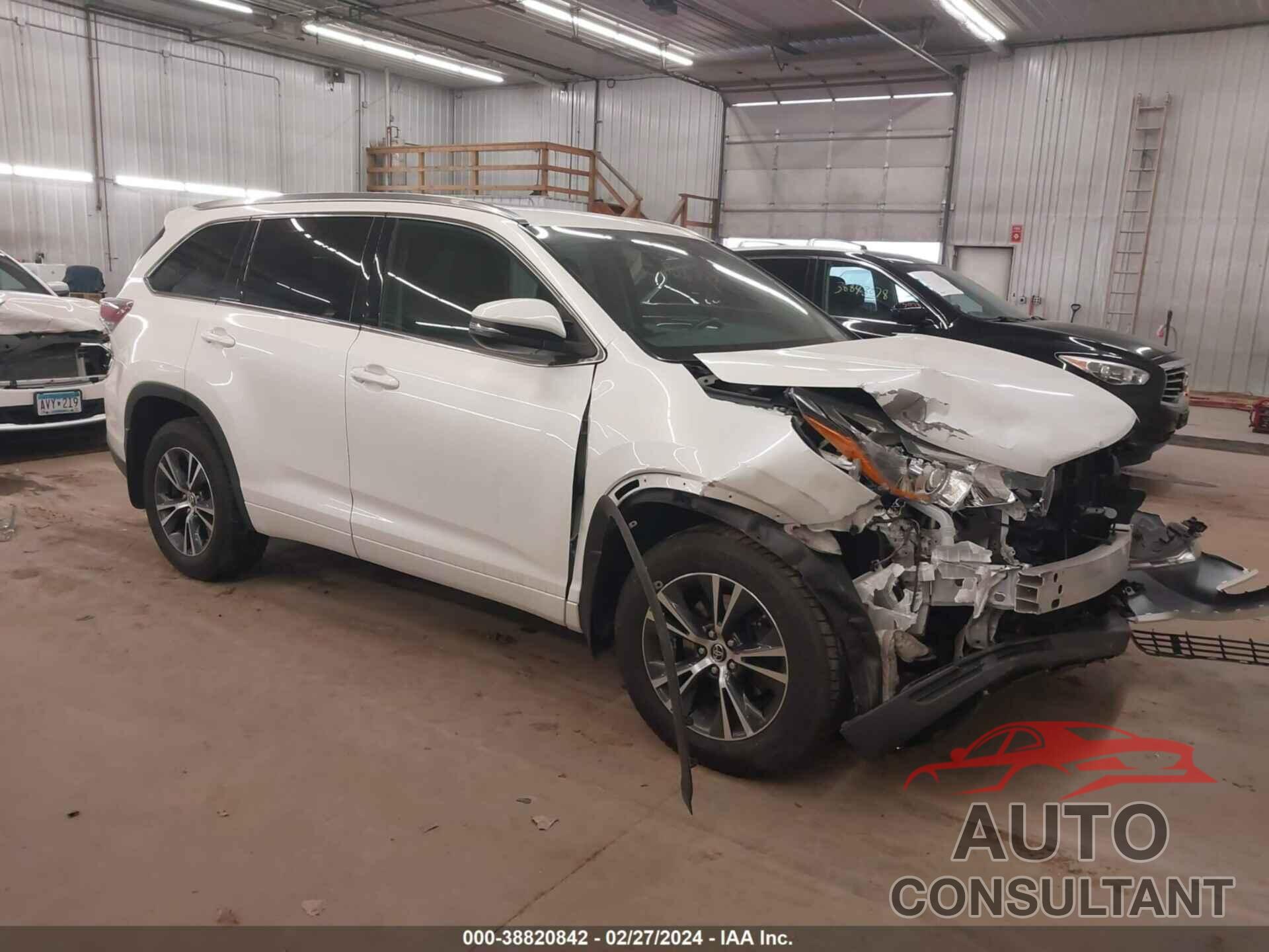 TOYOTA HIGHLANDER 2016 - 5TDJKRFH6GS236000