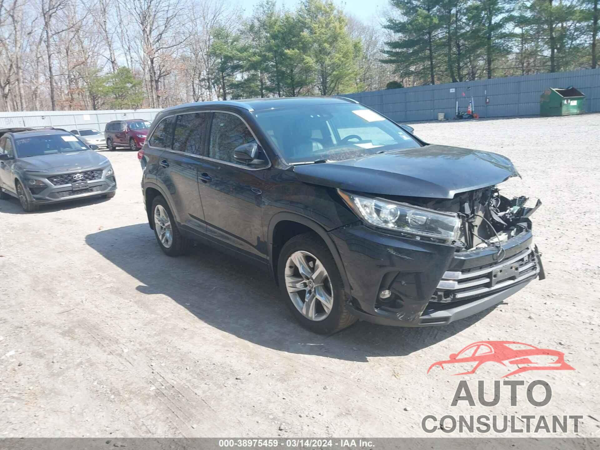 TOYOTA HIGHLANDER 2019 - 5TDDZRFH0KS929114