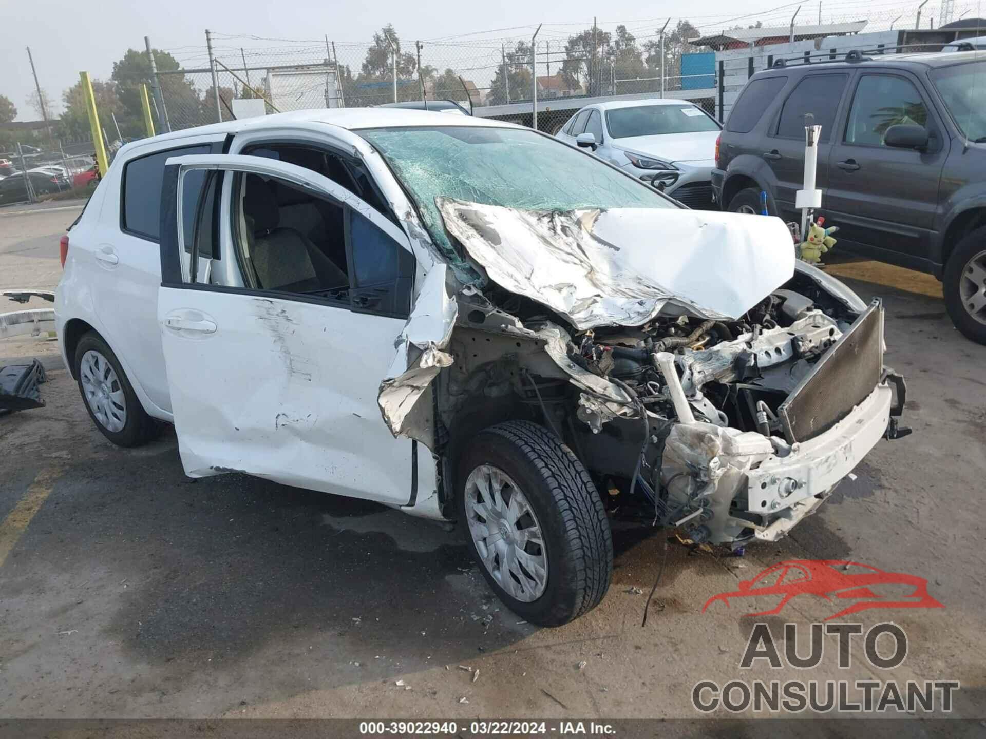 TOYOTA YARIS 2015 - VNKKTUD39FA027316