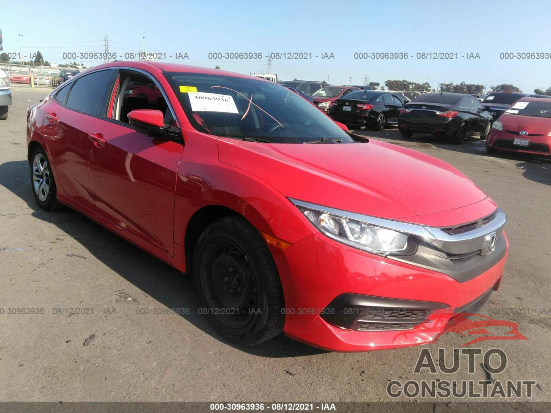 HONDA CIVIC SEDAN 2016 - 2HGFC2F52GH558617