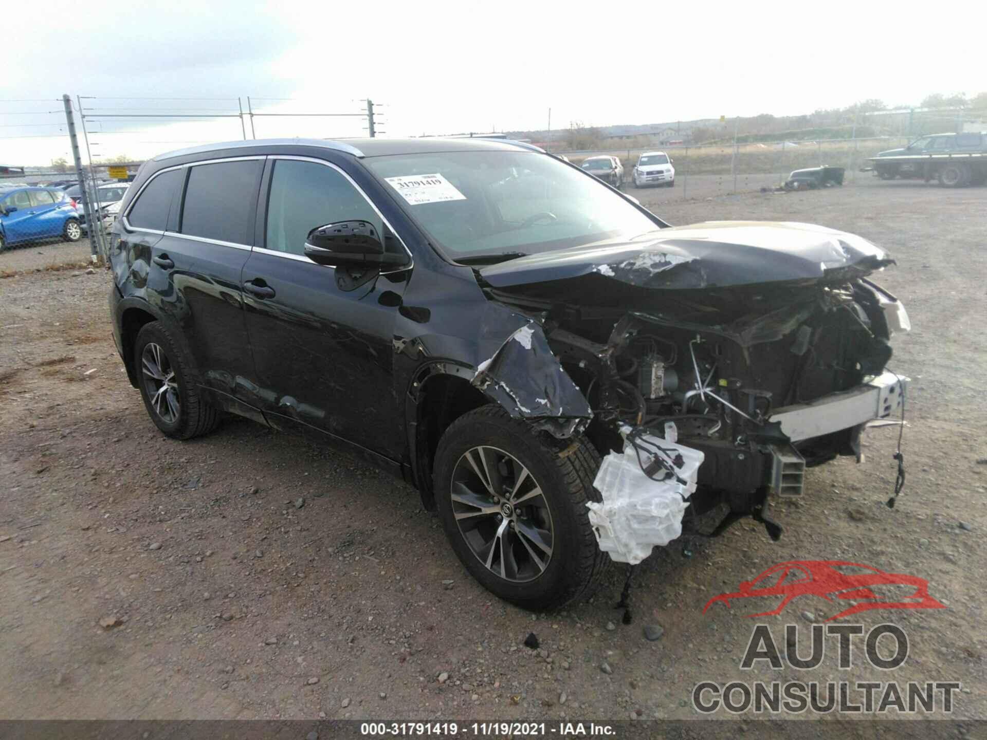 TOYOTA HIGHLANDER 2016 - 5TDJKRFH4GS507135