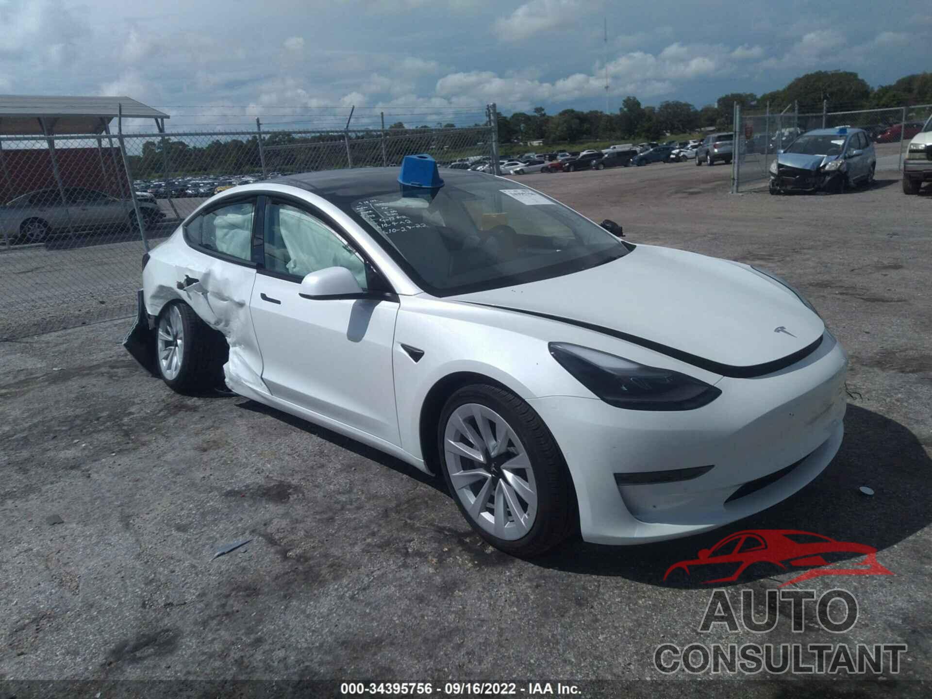 TESLA MODEL 3 2022 - 5YJ3E1EB6NF337098