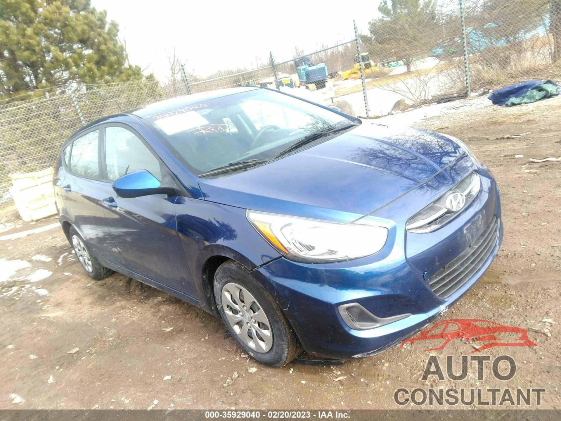 HYUNDAI ACCENT 2017 - KMHCT5AE3HU311899