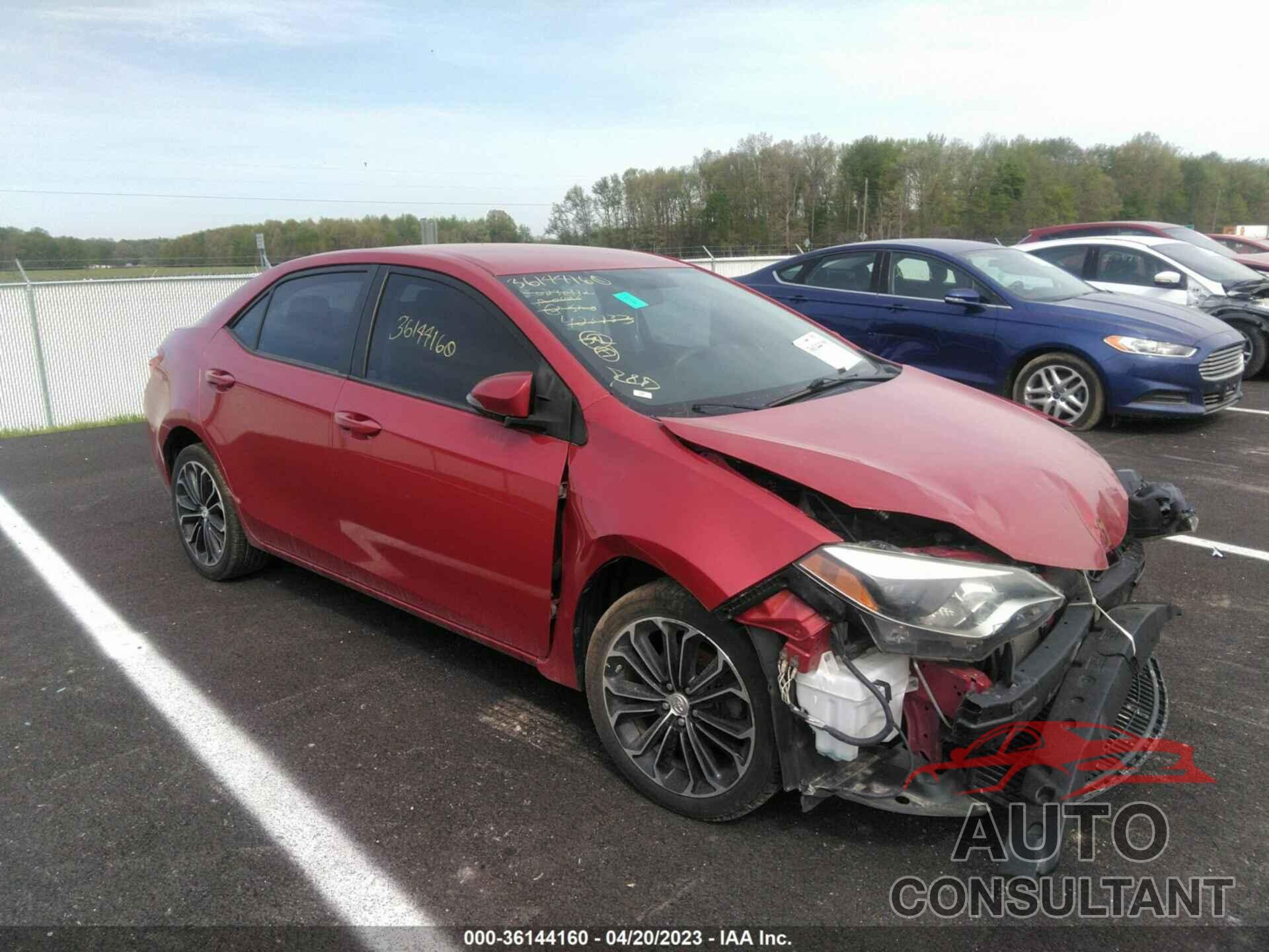 TOYOTA COROLLA 2015 - 2T1BURHEXFC426133