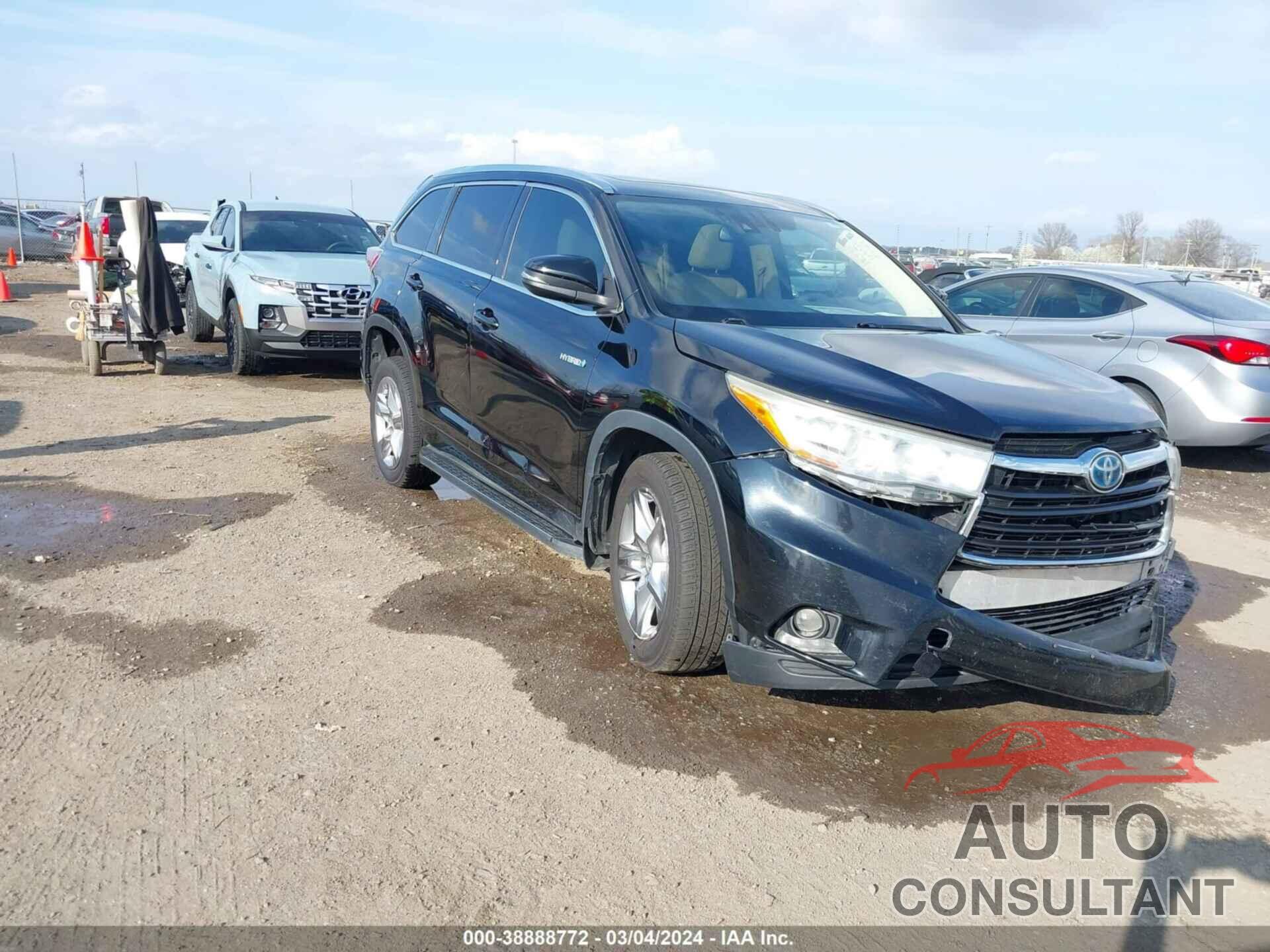 TOYOTA HIGHLANDER HYBRID 2016 - 5TDDCRFH7GS015175