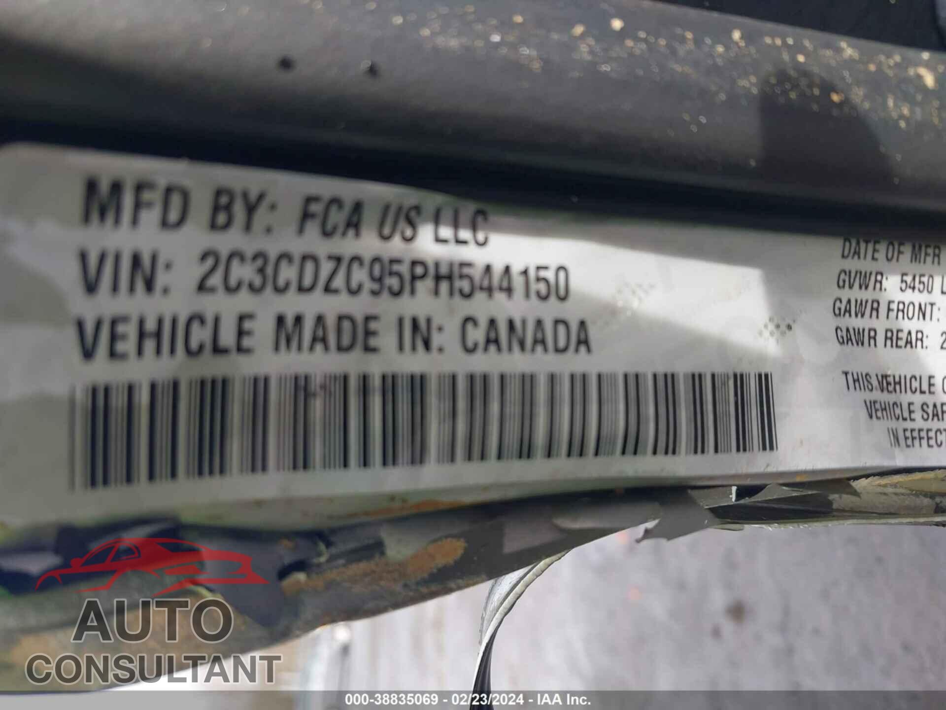 DODGE CHALLENGER 2023 - 2C3CDZC95PH544150