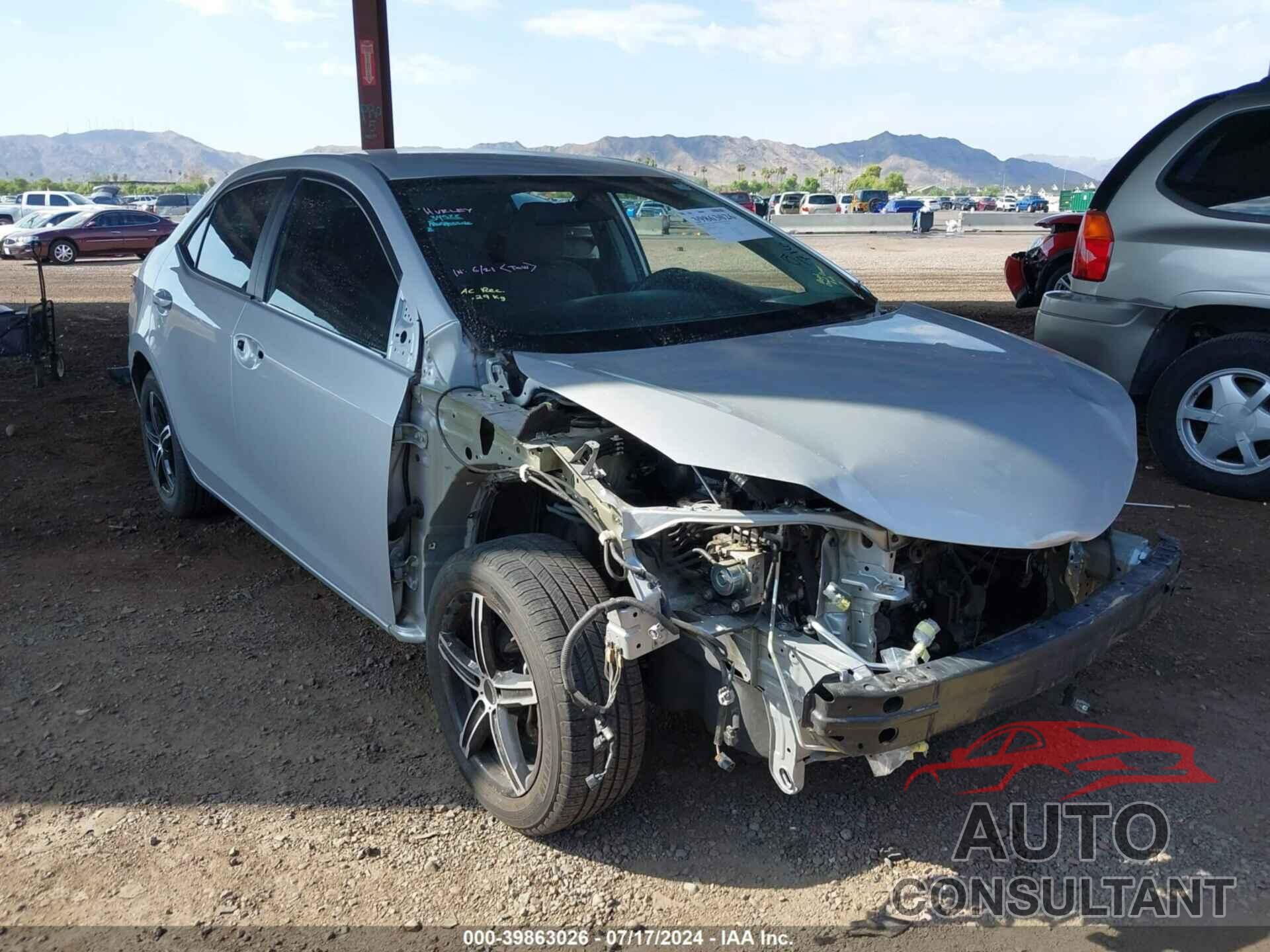 TOYOTA COROLLA 2016 - 2T1BURHE9GC659437