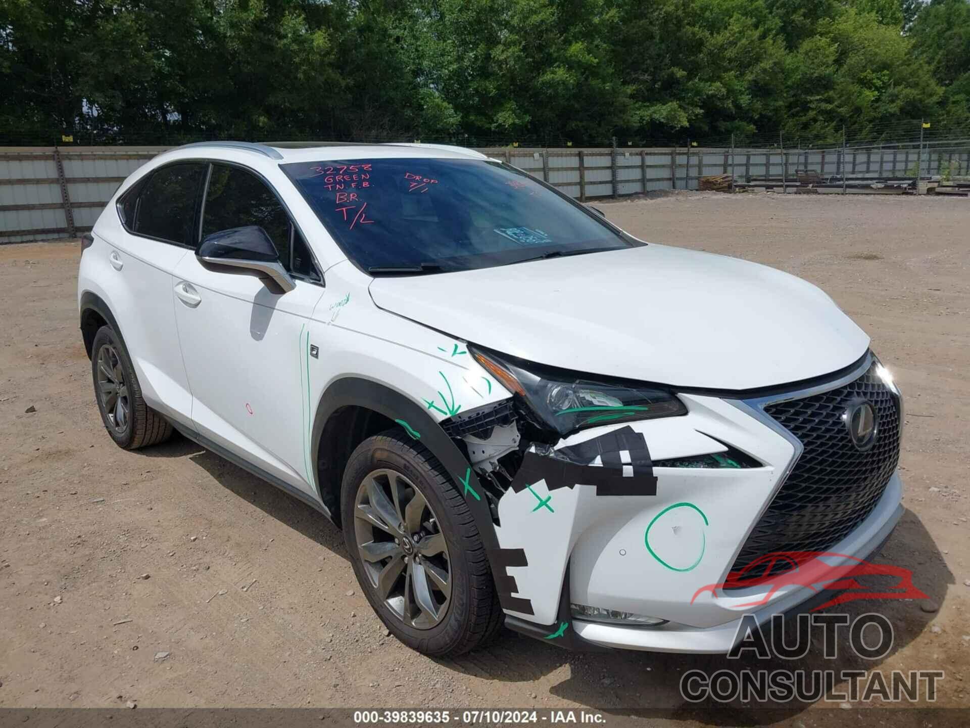 LEXUS NX 200T 2016 - JTJBARBZXG2076228