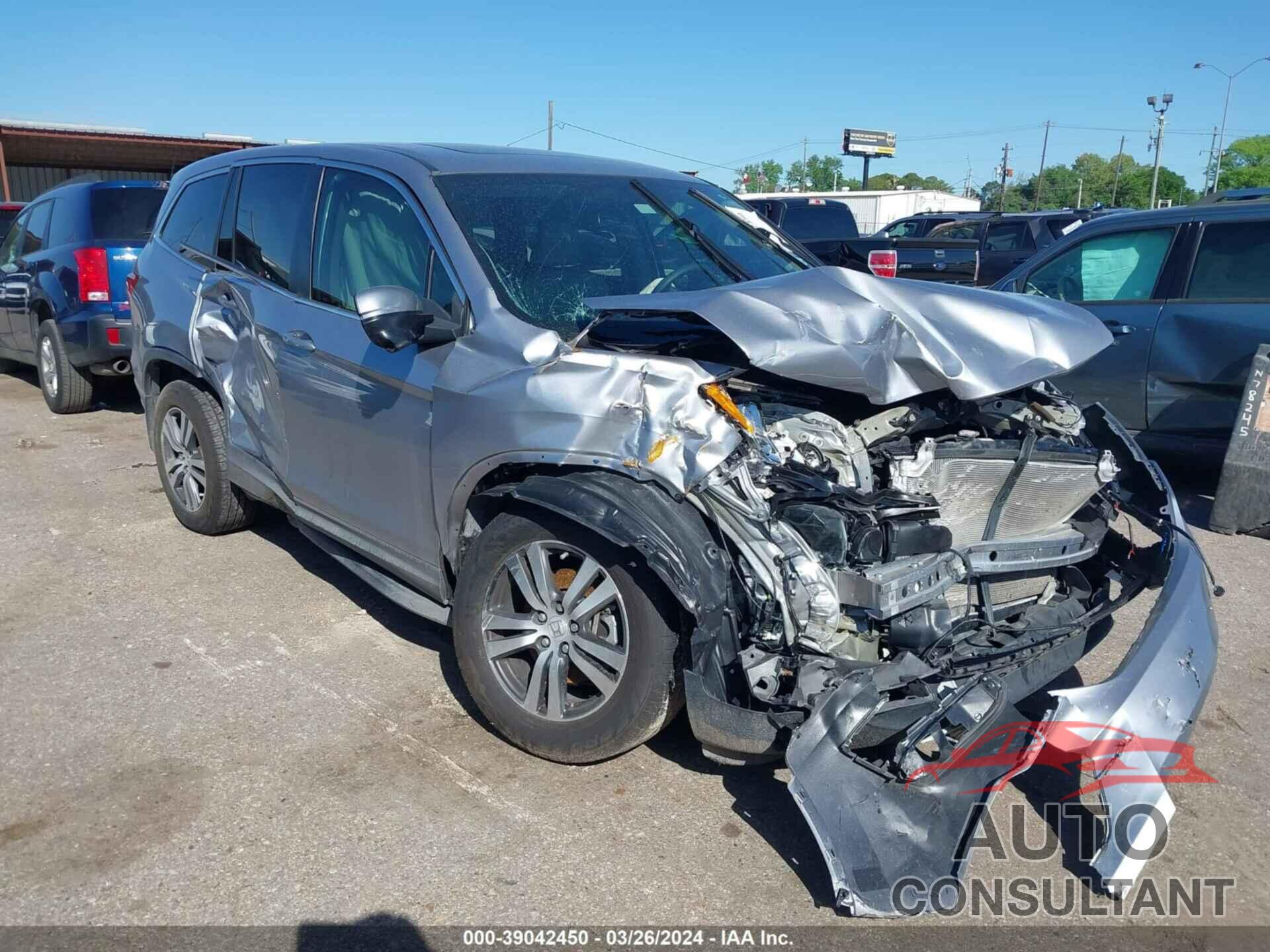 HONDA PILOT 2017 - 5FNYF5H57HB017986