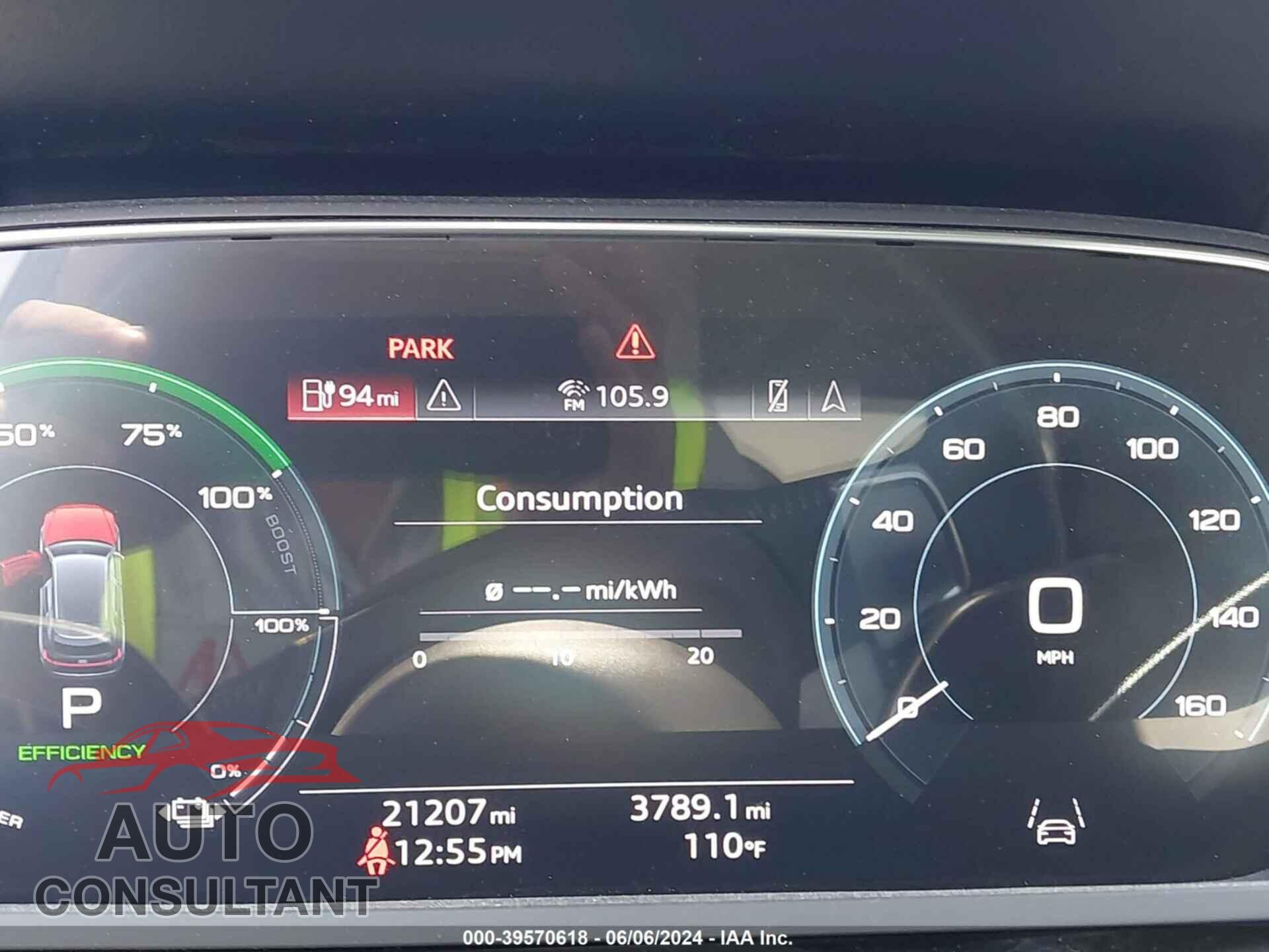 AUDI E-TRON 2021 - WA1LAAGE2MB038884