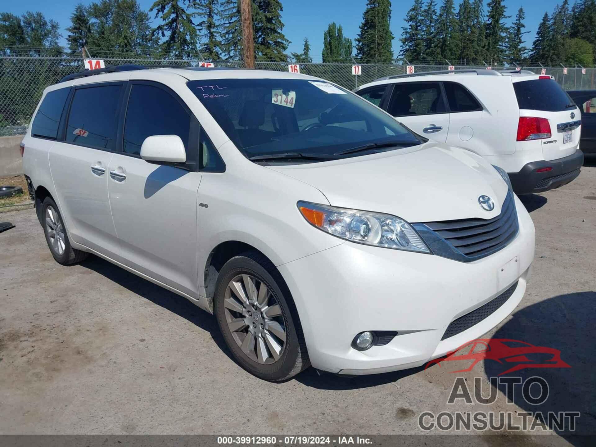 TOYOTA SIENNA 2017 - 5TDDZ3DC5HS168755