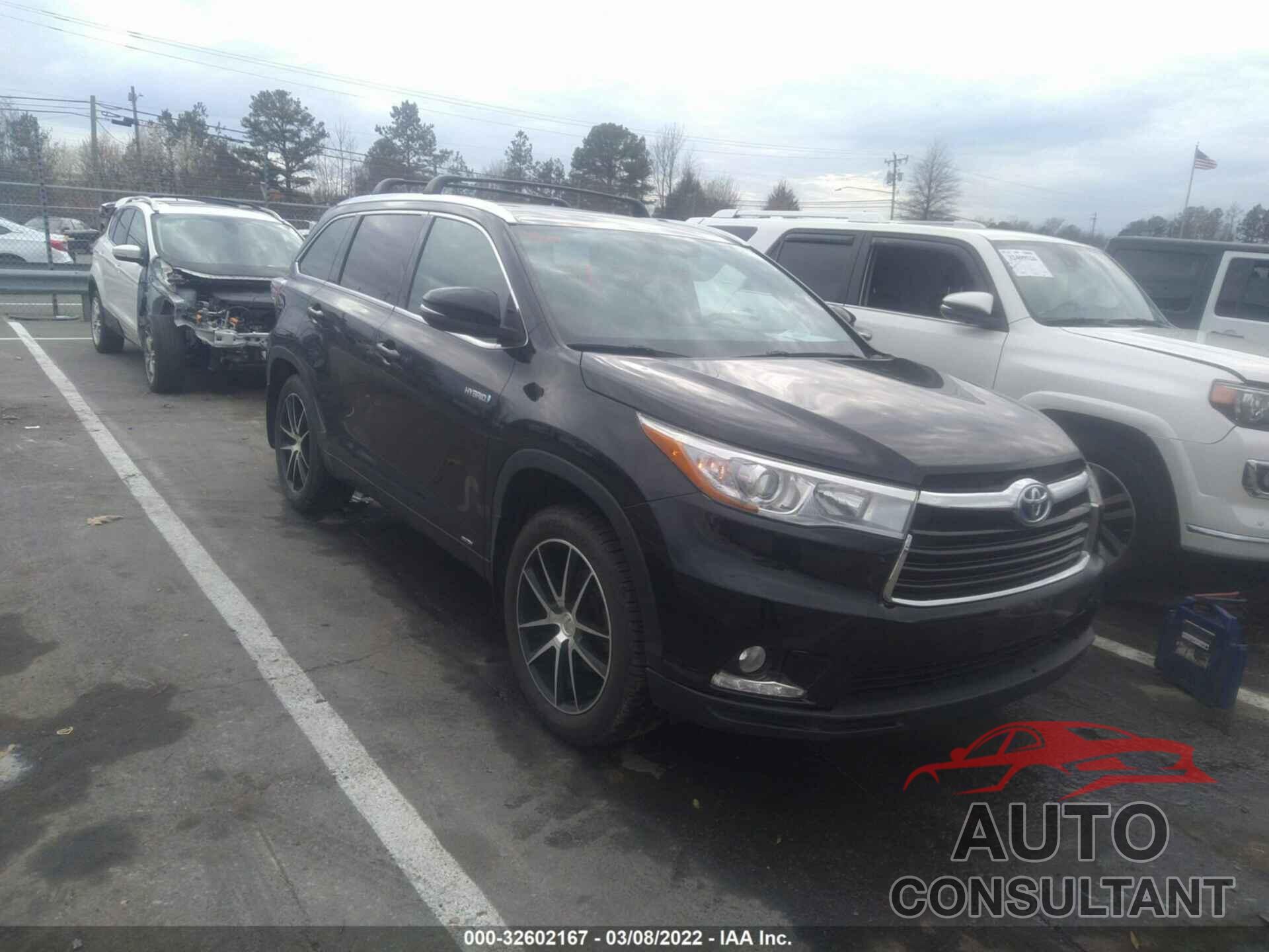 TOYOTA HIGHLANDER HYBRID 2016 - 5TDDCRFH9GS017042