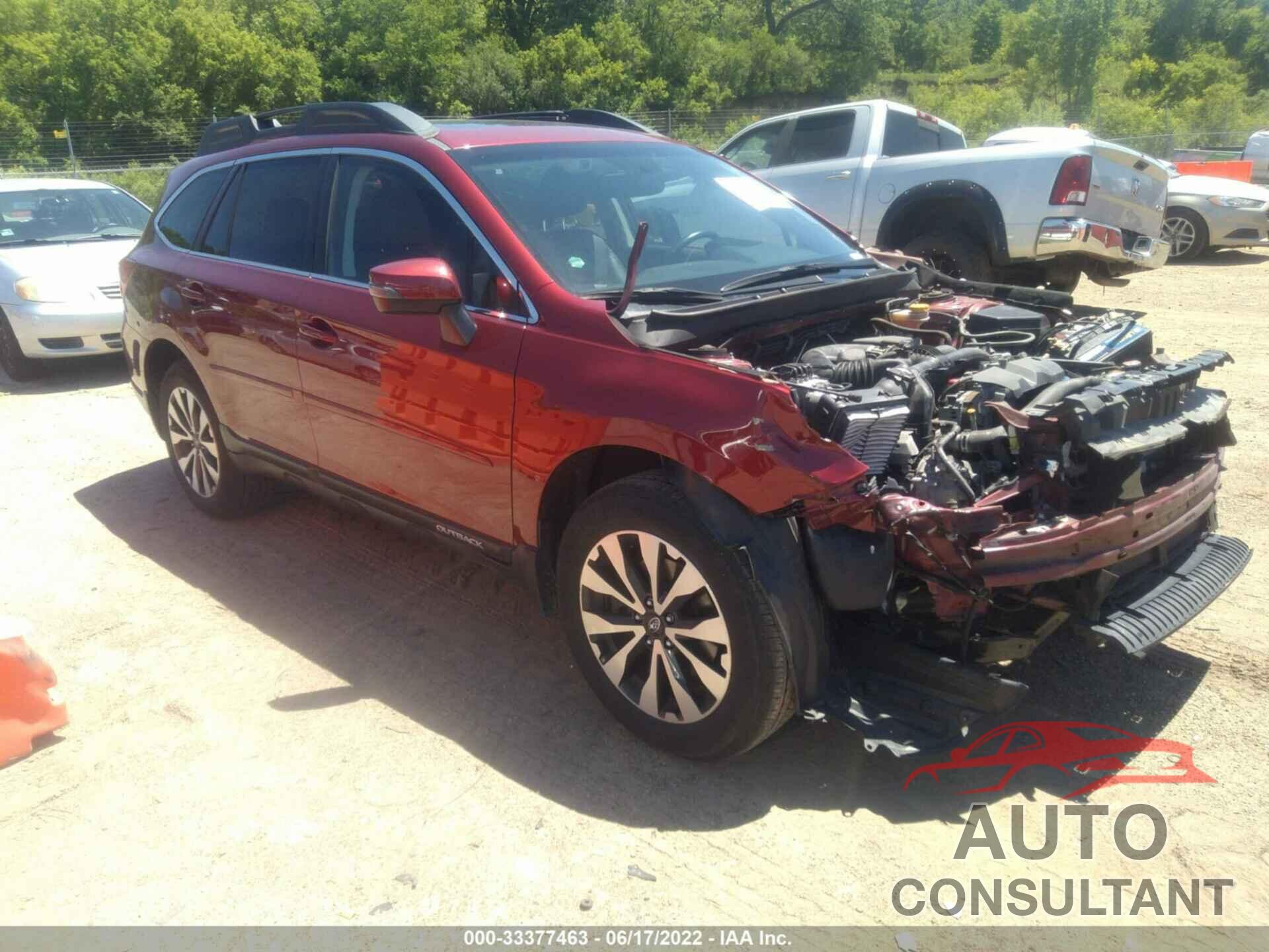 SUBARU OUTBACK 2016 - 4S4BSBNC0G3210619