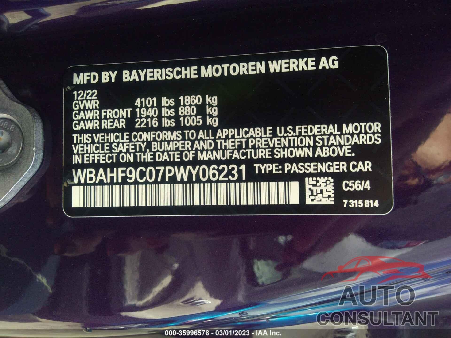 BMW Z4 2023 - WBAHF9C07PWY06231