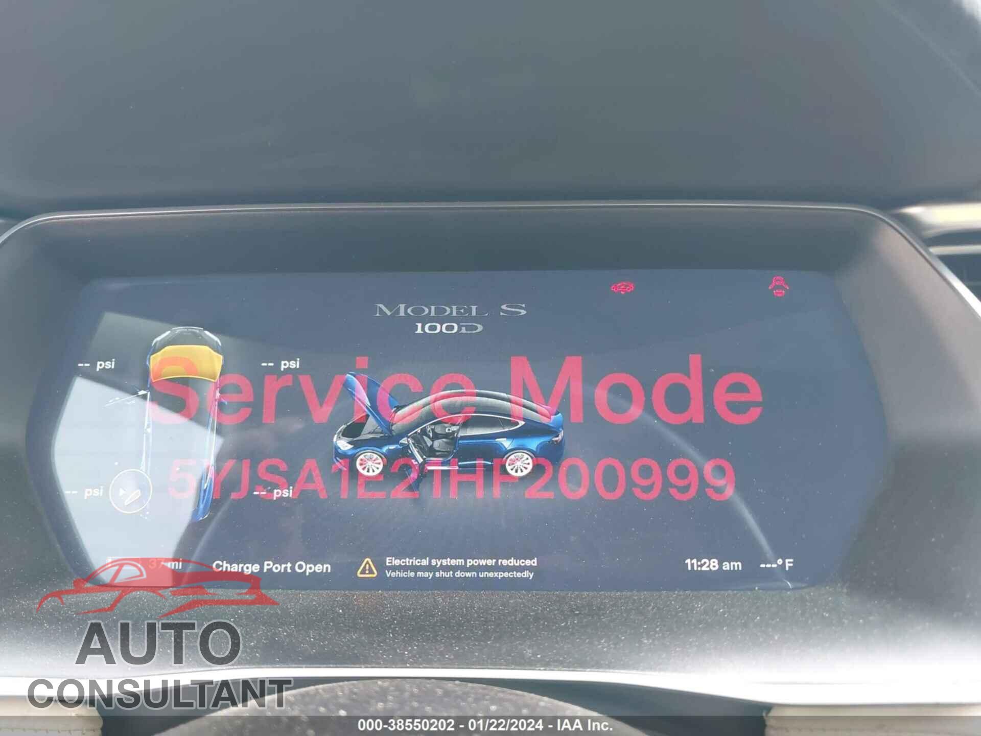 TESLA MODEL S 2017 - 5YJSA1E21HF200999
