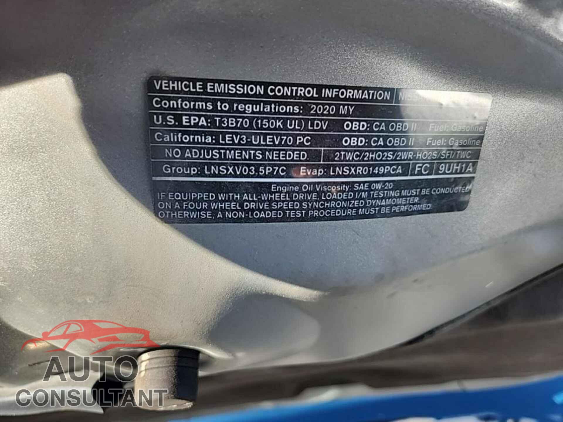 NISSAN MURANO 2020 - 5N1AZ2BS8LN155015