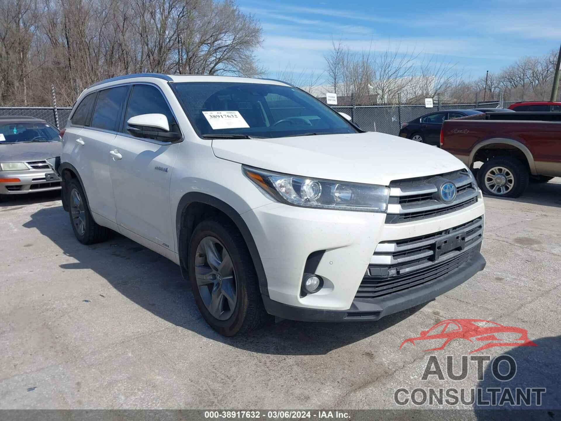 TOYOTA HIGHLANDER HYBRID 2017 - 5TDDGRFHXHS033417