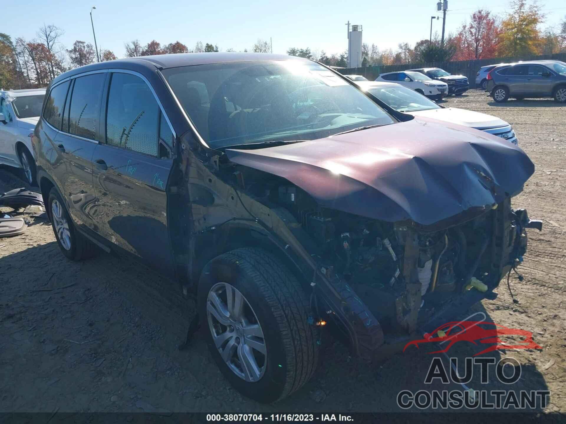 HONDA PILOT 2016 - 5FNYF5H10GB049657