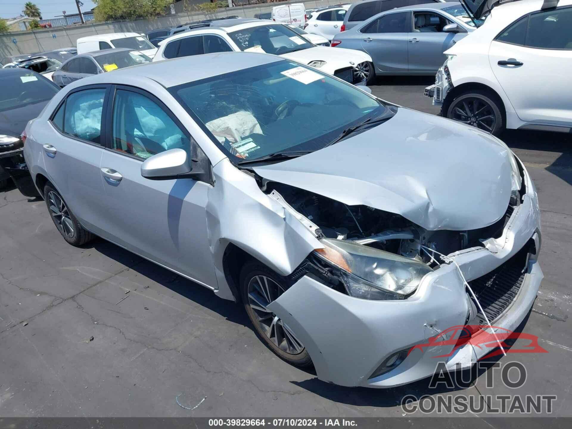 TOYOTA COROLLA 2016 - 5YFBURHE3GP437766