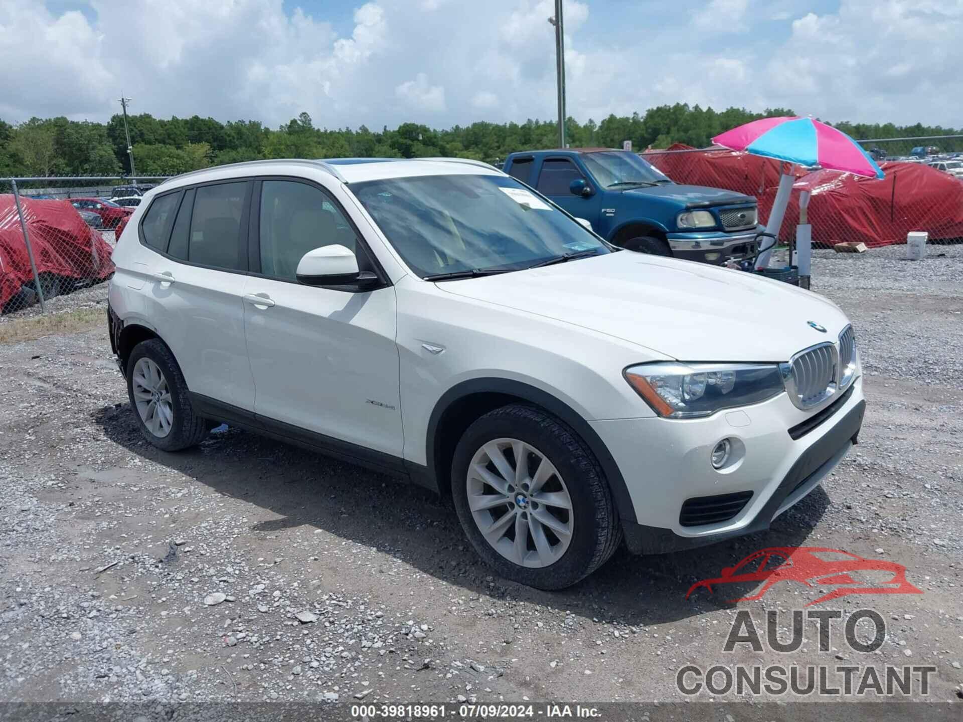 BMW X3 2016 - 5UXWX9C51G0D79278