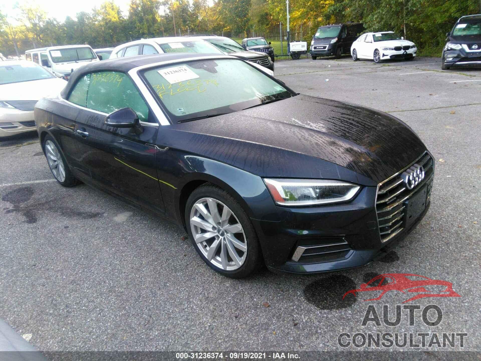 AUDI A5 CABRIOLET 2018 - WAUYNGF54JN000973