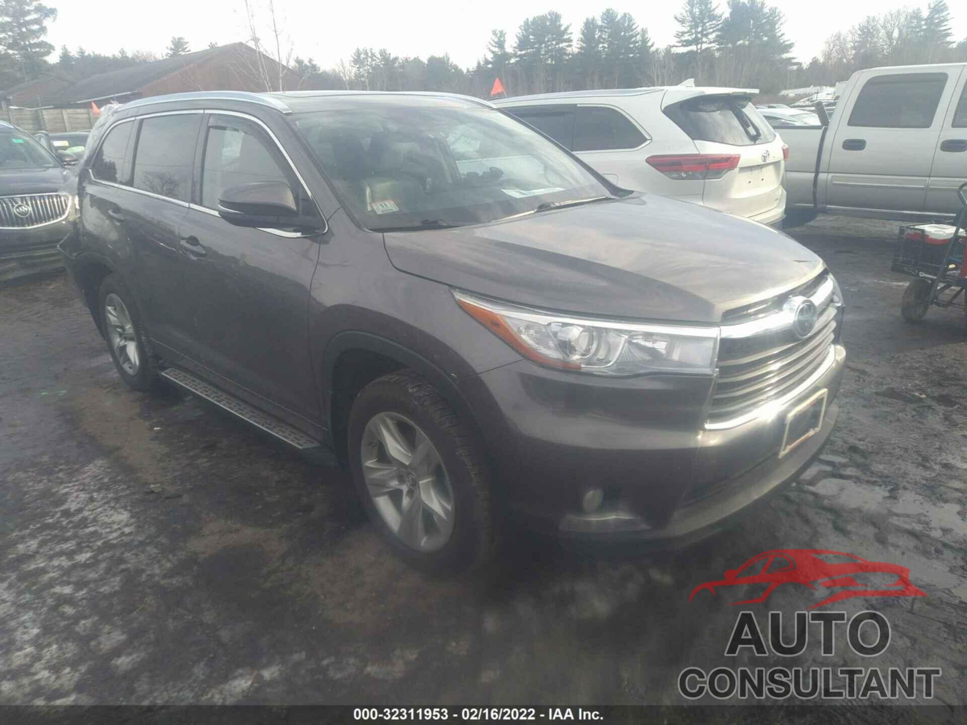 TOYOTA HIGHLANDER 2016 - 5TDDKRFH5GS228466