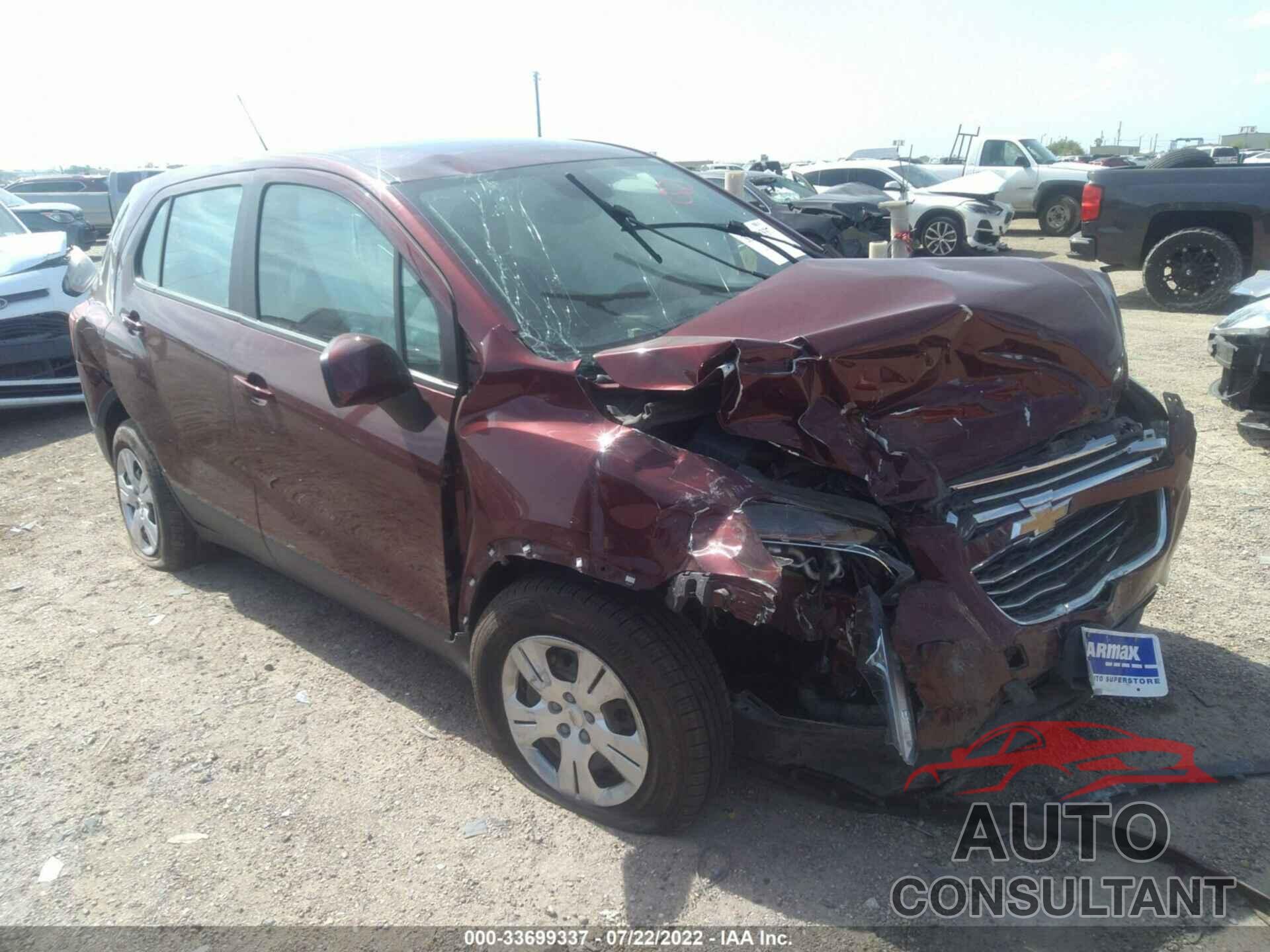 CHEVROLET TRAX 2016 - 3GNCJKSB7GL236489