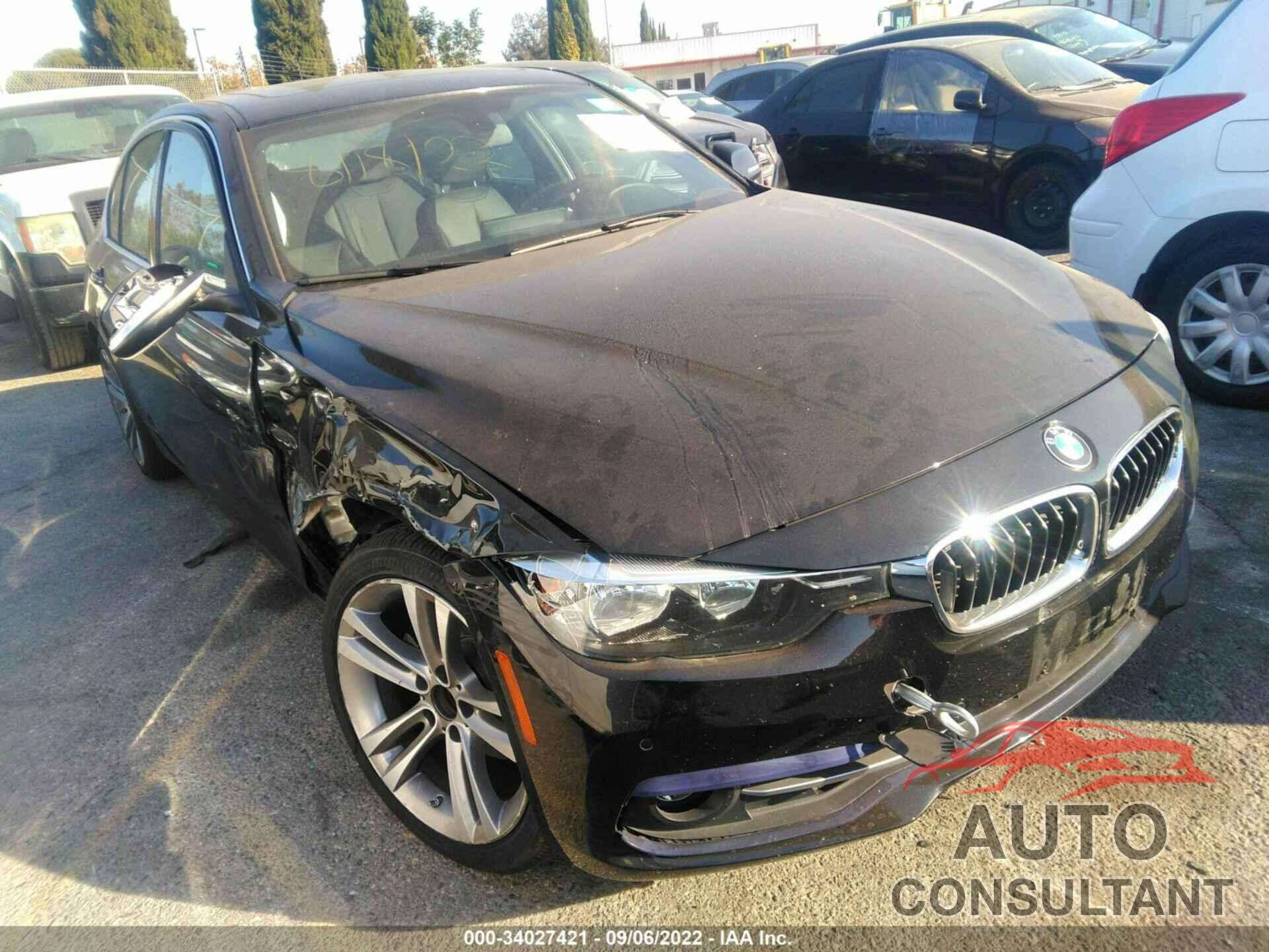 BMW 3 SERIES 2017 - WBA8B9G57HNU51201