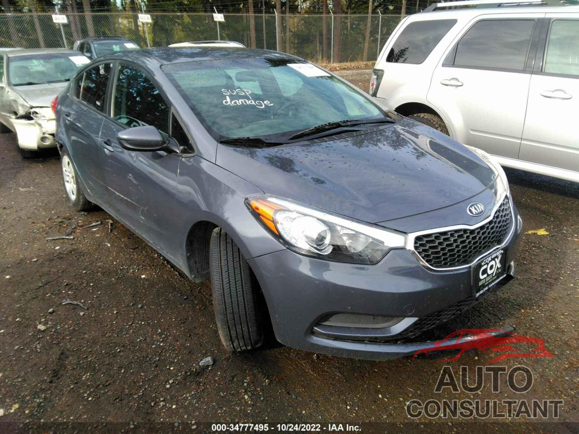 KIA FORTE 2016 - KNAFK4A65G5511776