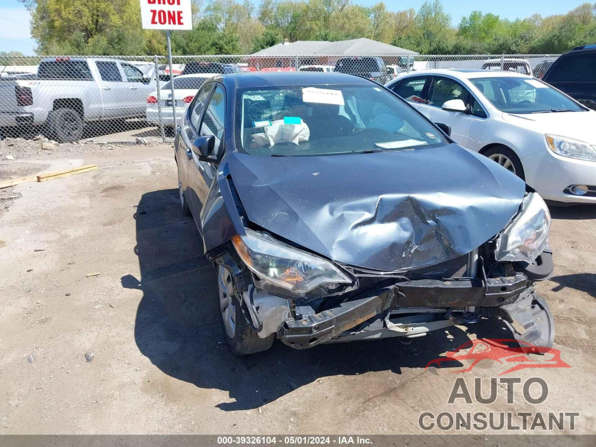 TOYOTA COROLLA 2016 - 2T1BURHE2GC647579