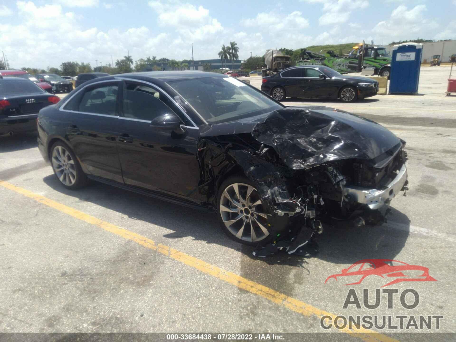 AUDI A4 SEDAN 2022 - WAUEAAF49NN007653
