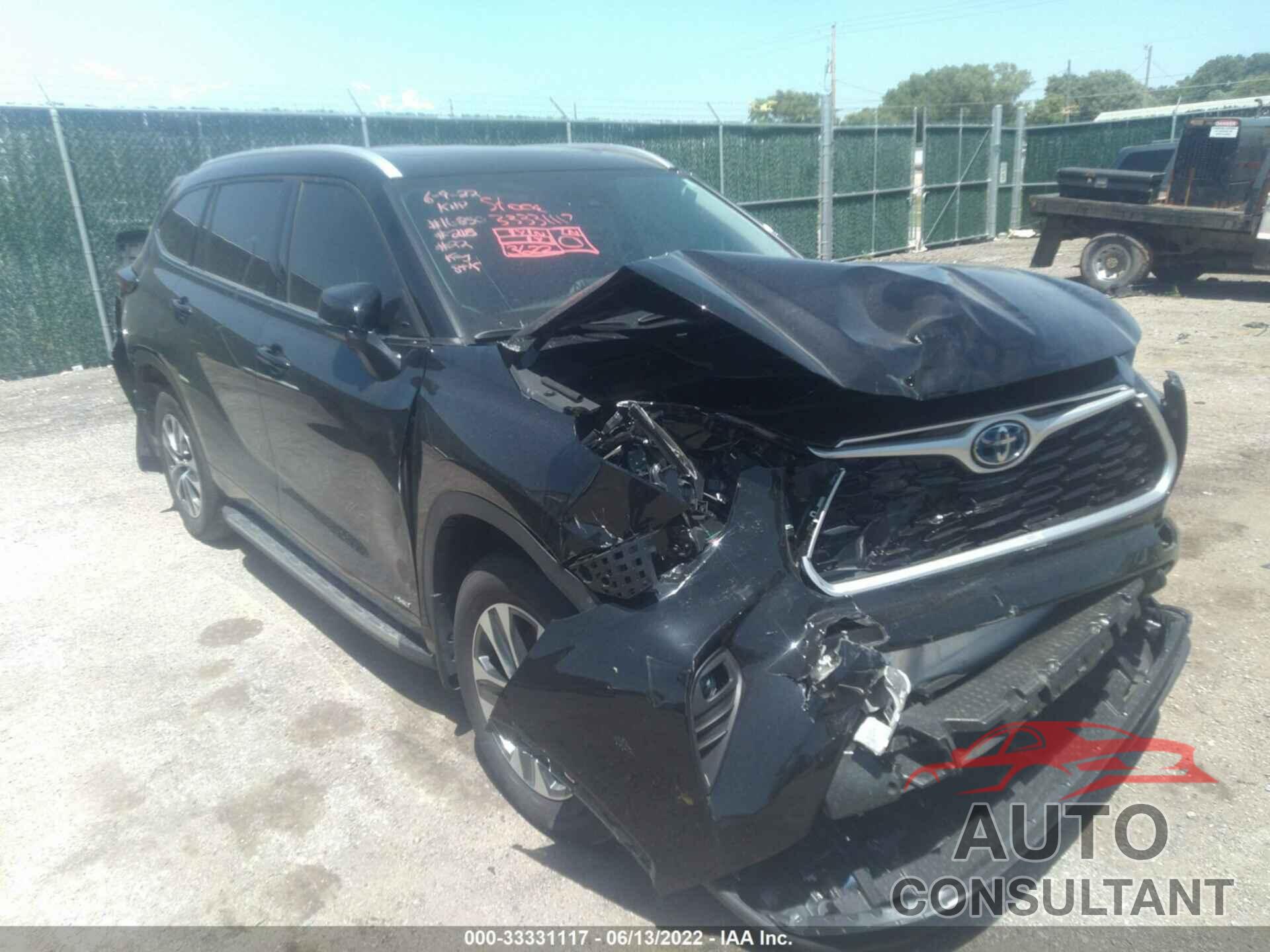 TOYOTA HIGHLANDER 2022 - 5TDGBRCH6NS550578