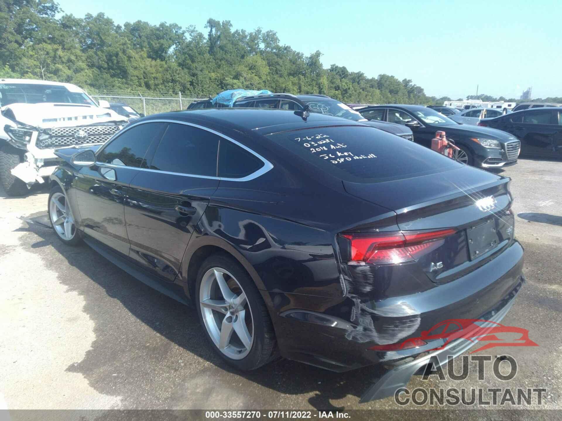 AUDI A5 SPORTBACK 2018 - WAUENCF50JA030281