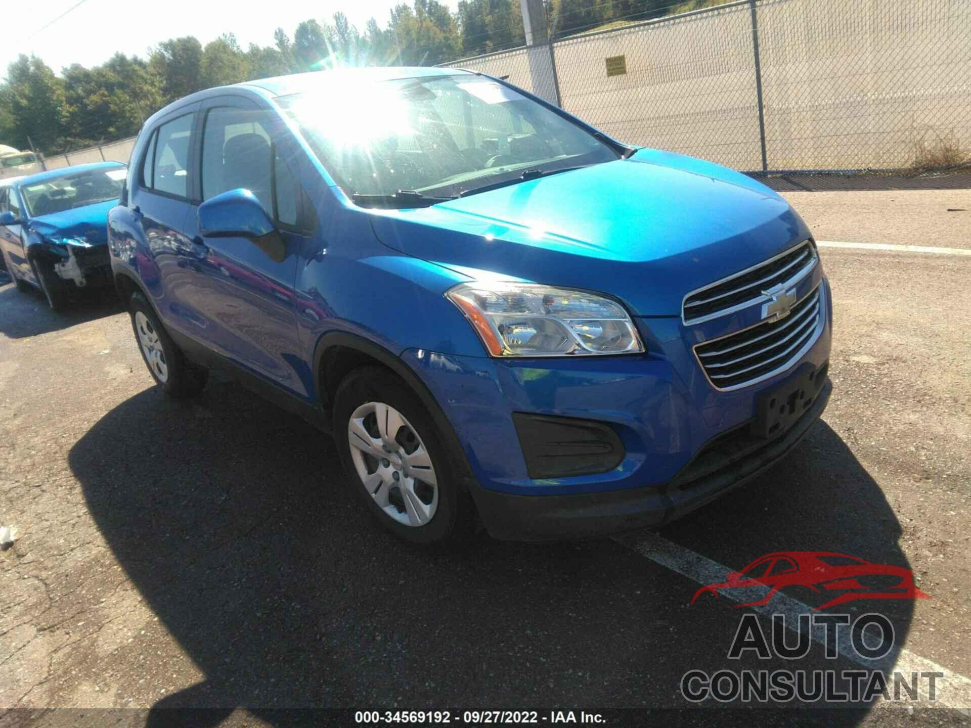 CHEVROLET TRAX 2016 - KL7CJKSB2GB597328