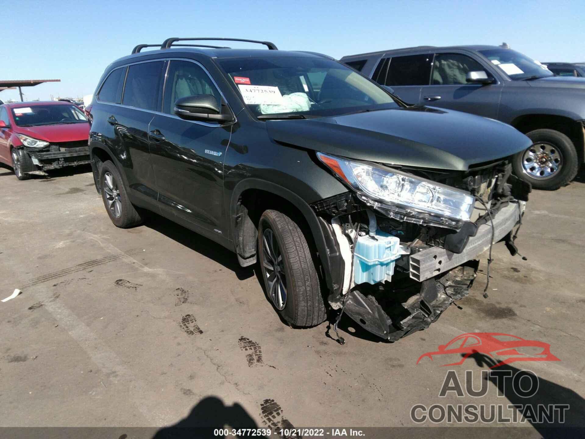 TOYOTA HIGHLANDER HYBRID 2019 - 5TDJGRFH5KS060728