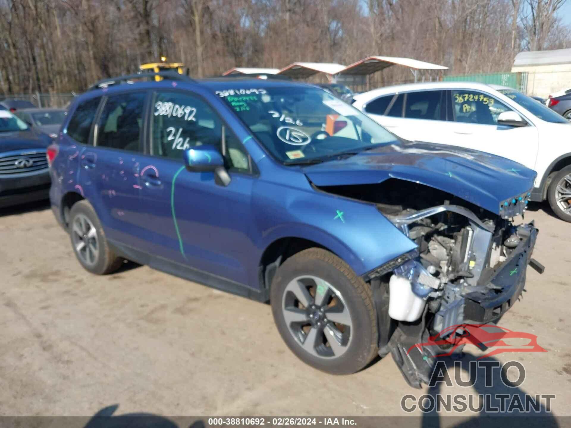 SUBARU FORESTER 2018 - JF2SJAGC9JH548255