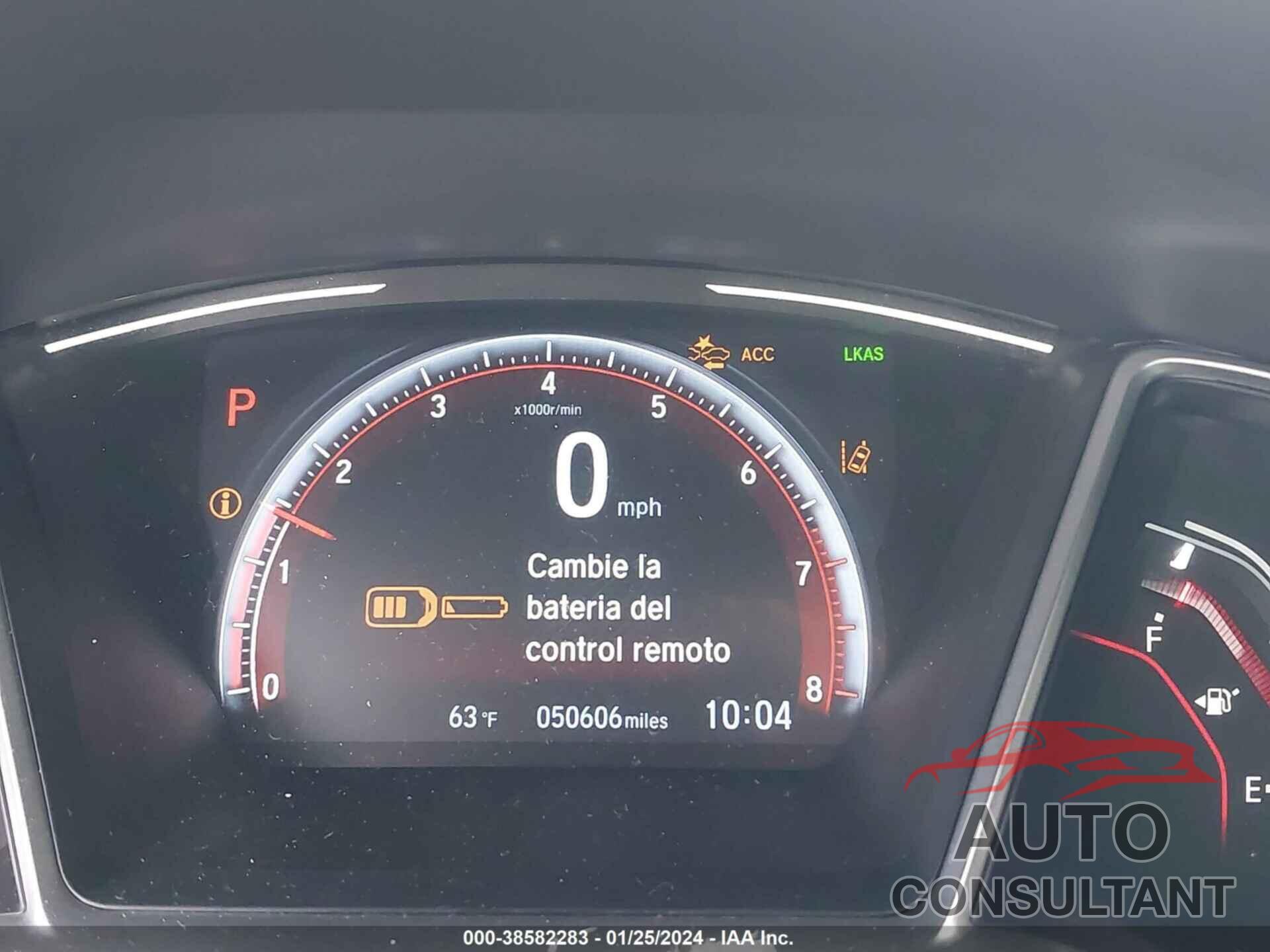 HONDA CIVIC 2019 - 2HGFC4B89KH300602