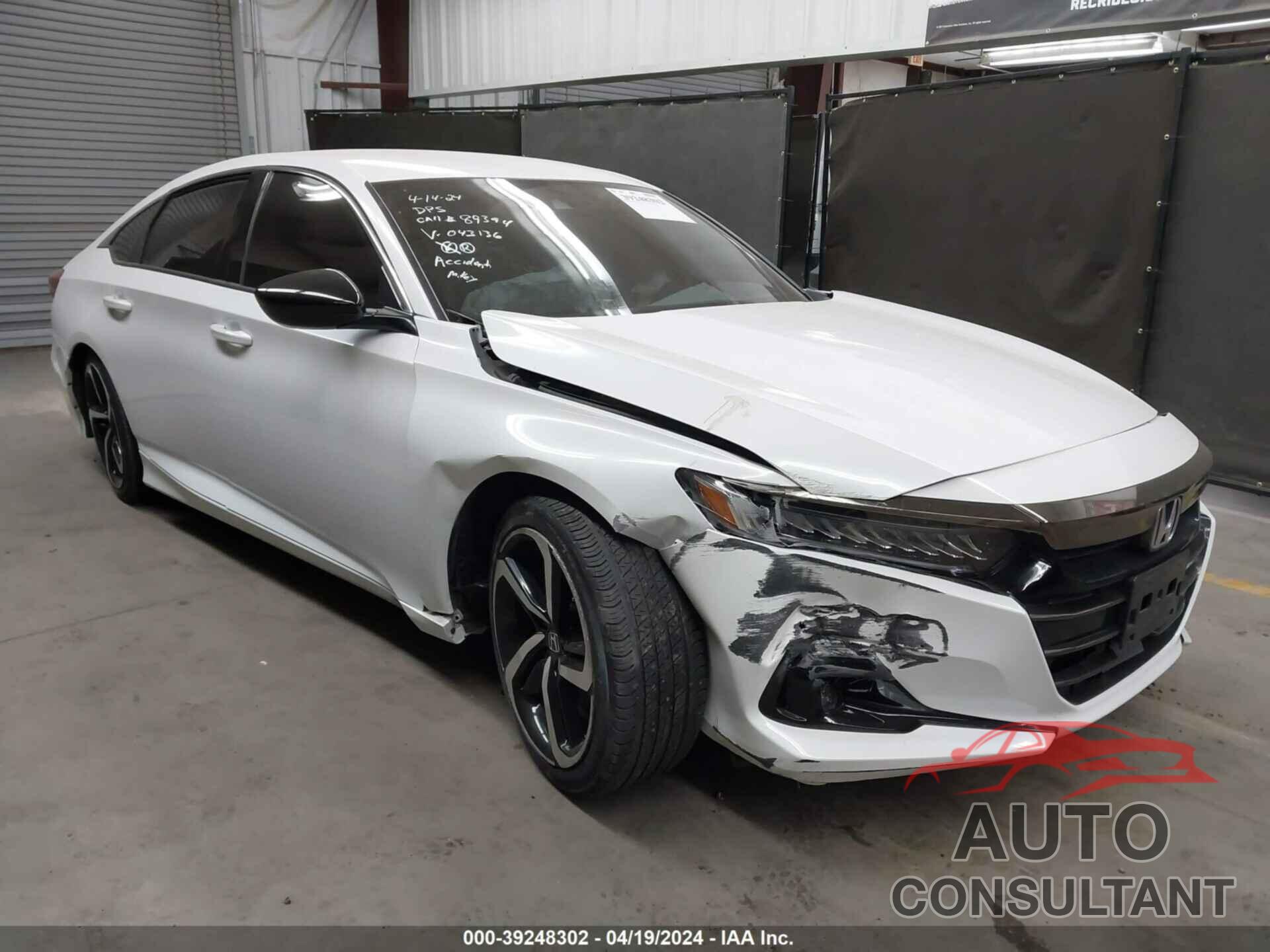 HONDA ACCORD 2022 - 1HGCV1F36NA043136