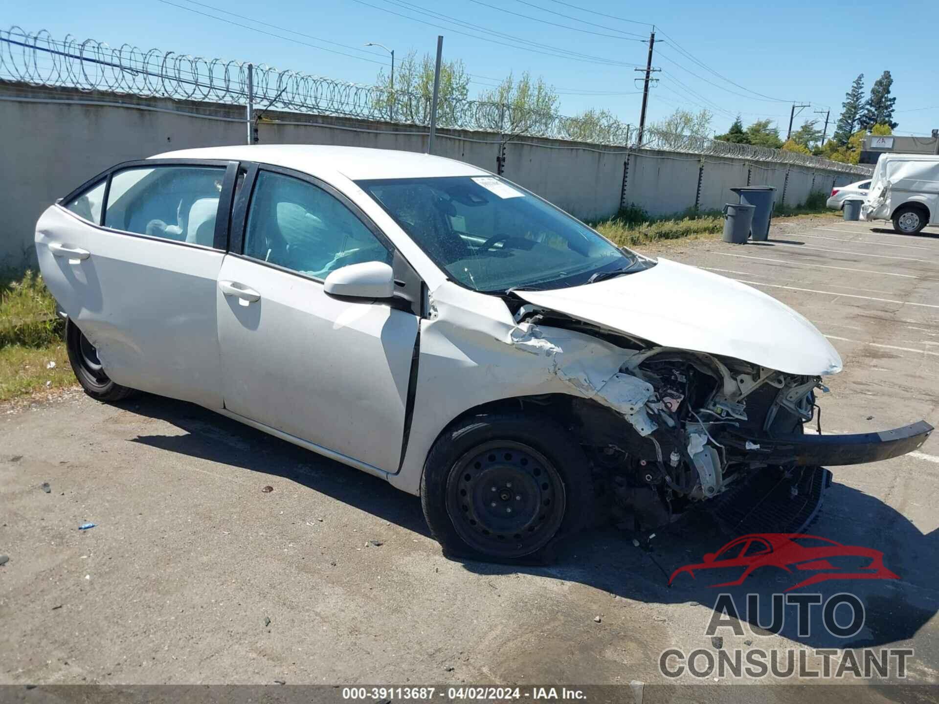 TOYOTA COROLLA 2019 - 5YFBURHE0KP889165