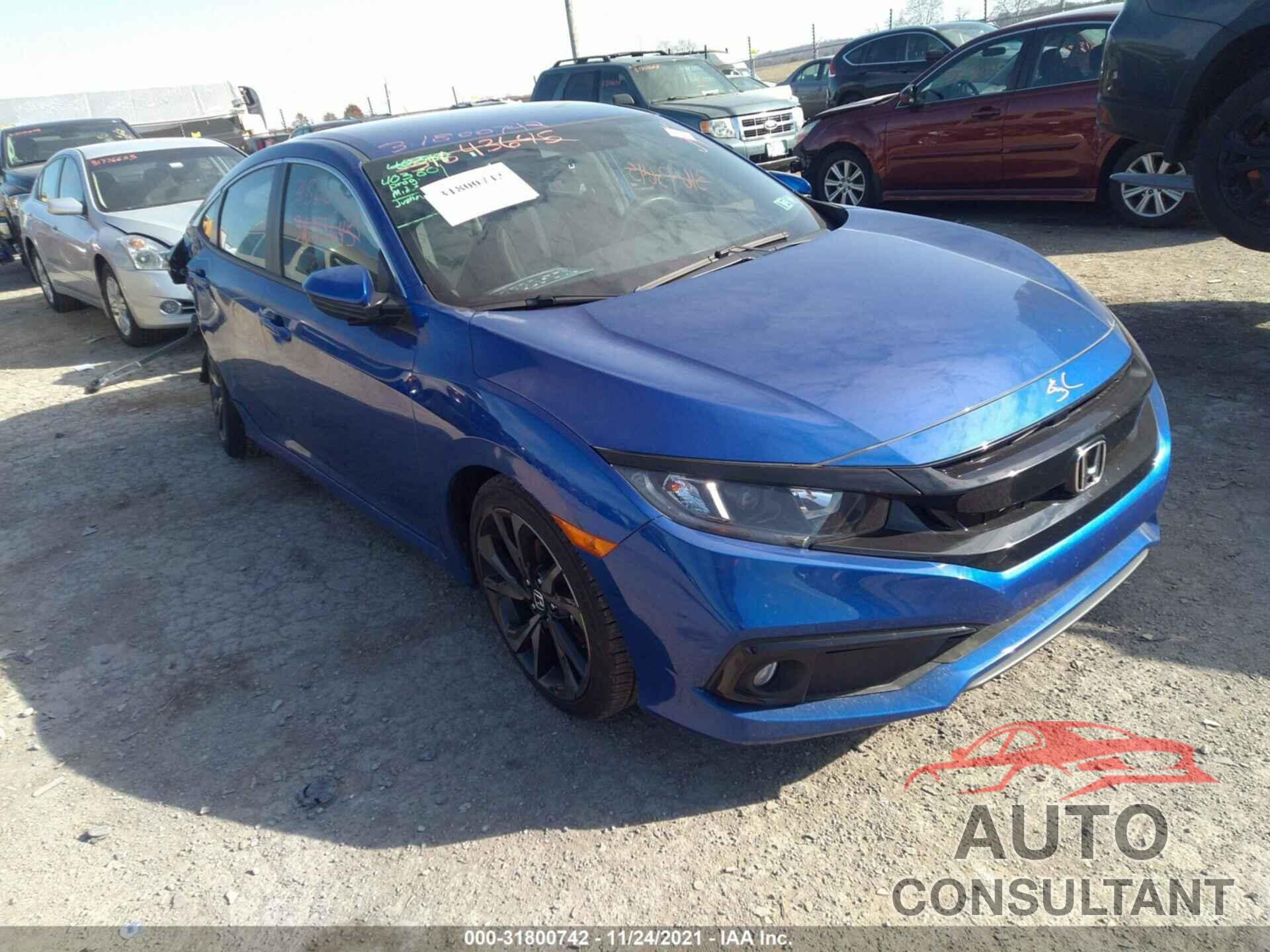 HONDA CIVIC SEDAN 2019 - 2HGFC2F86KH586276