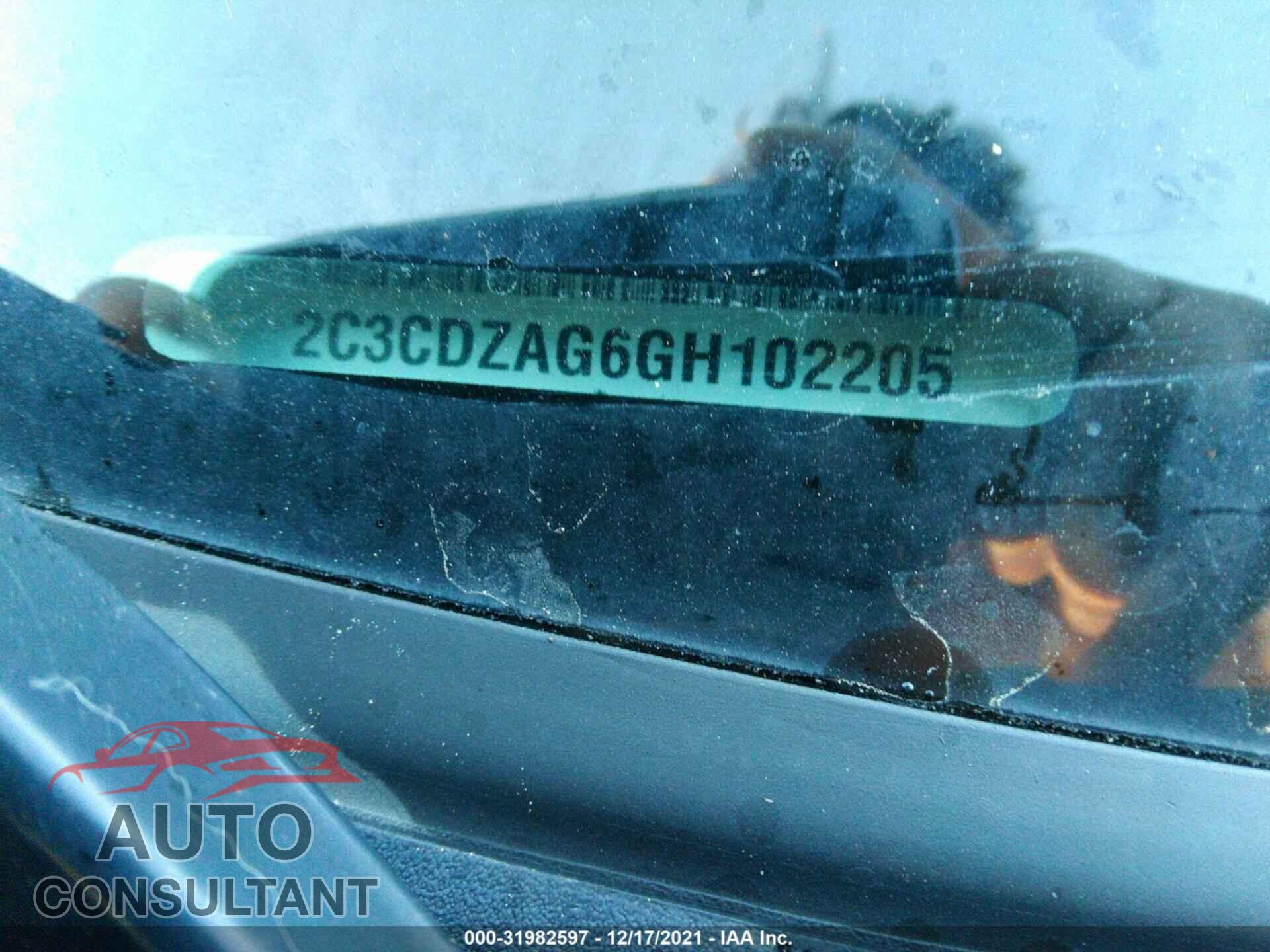 DODGE CHALLENGER 2016 - 2C3CDZAG6GH102205