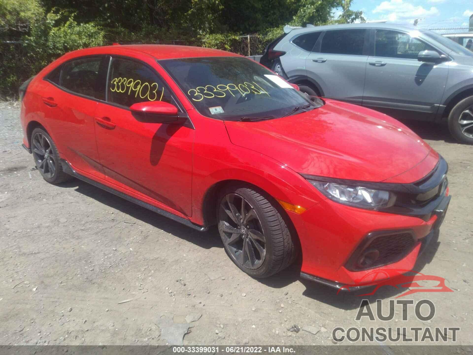 HONDA CIVIC HATCHBACK 2018 - SHHFK7H42JU417528
