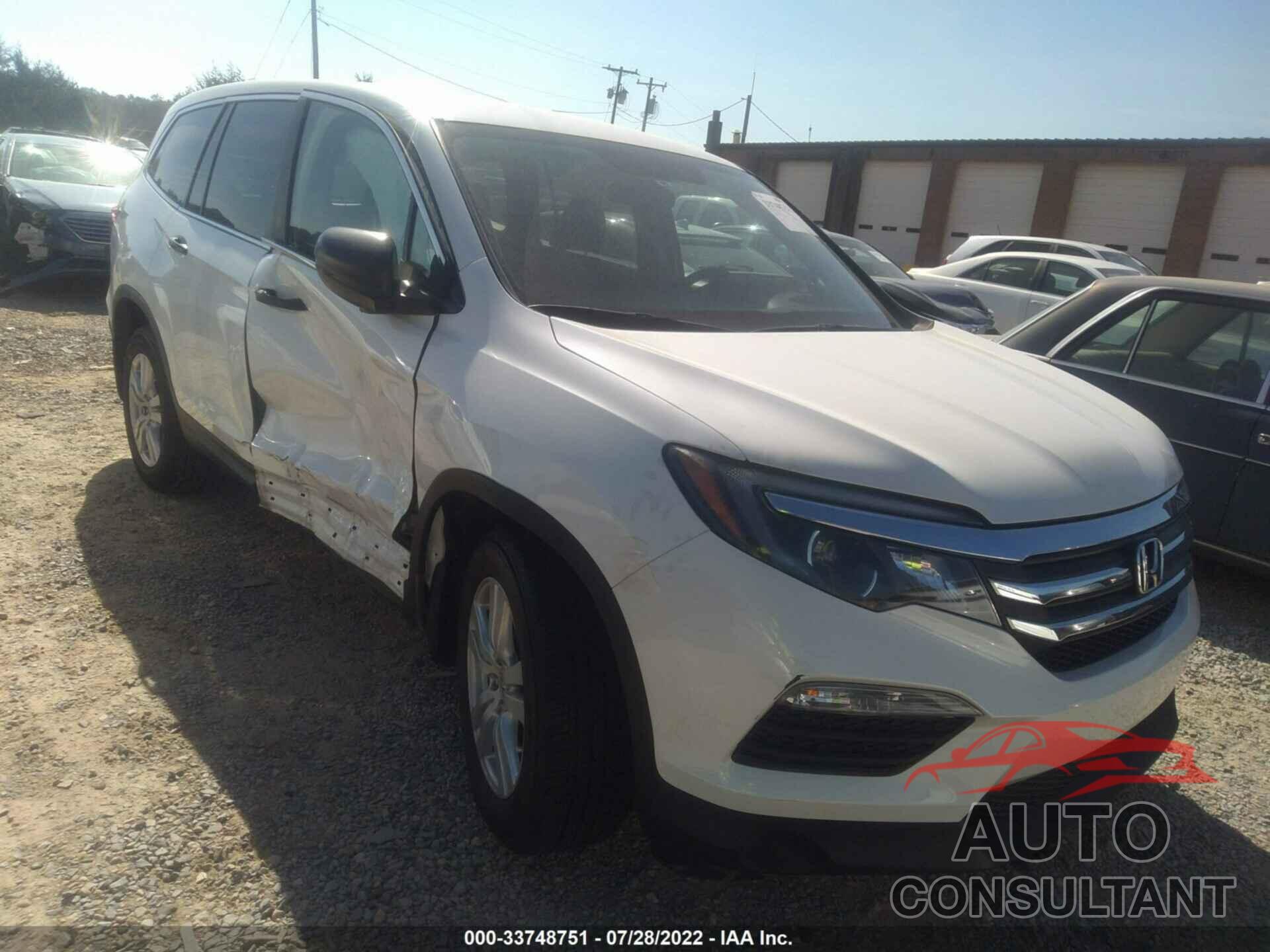 HONDA PILOT 2017 - 5FNYF5H15HB001878