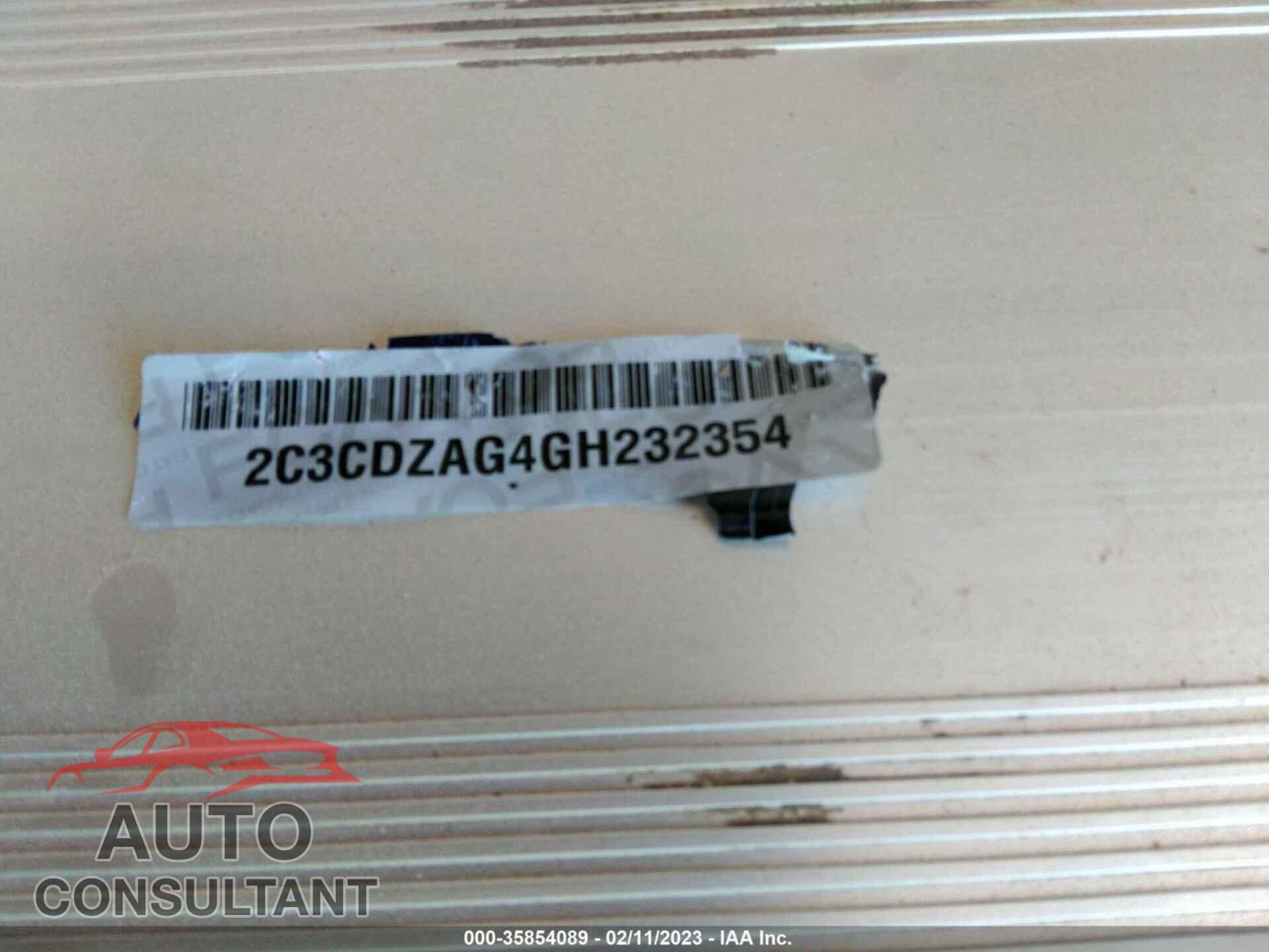 DODGE CHALLENGER 2016 - 2C3CDZAG4GH232354