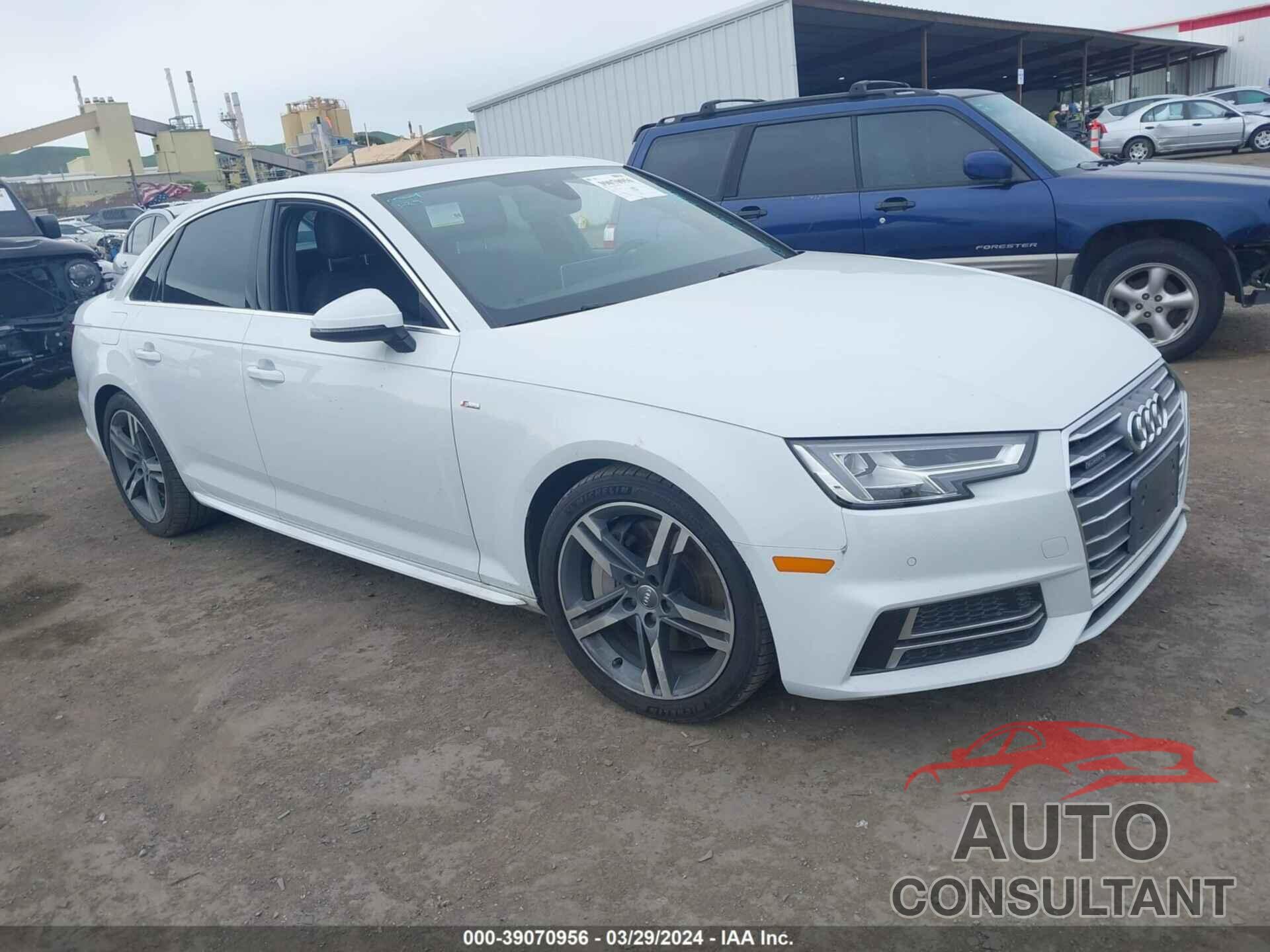 AUDI A4 2018 - WAUENBF4XJA098198