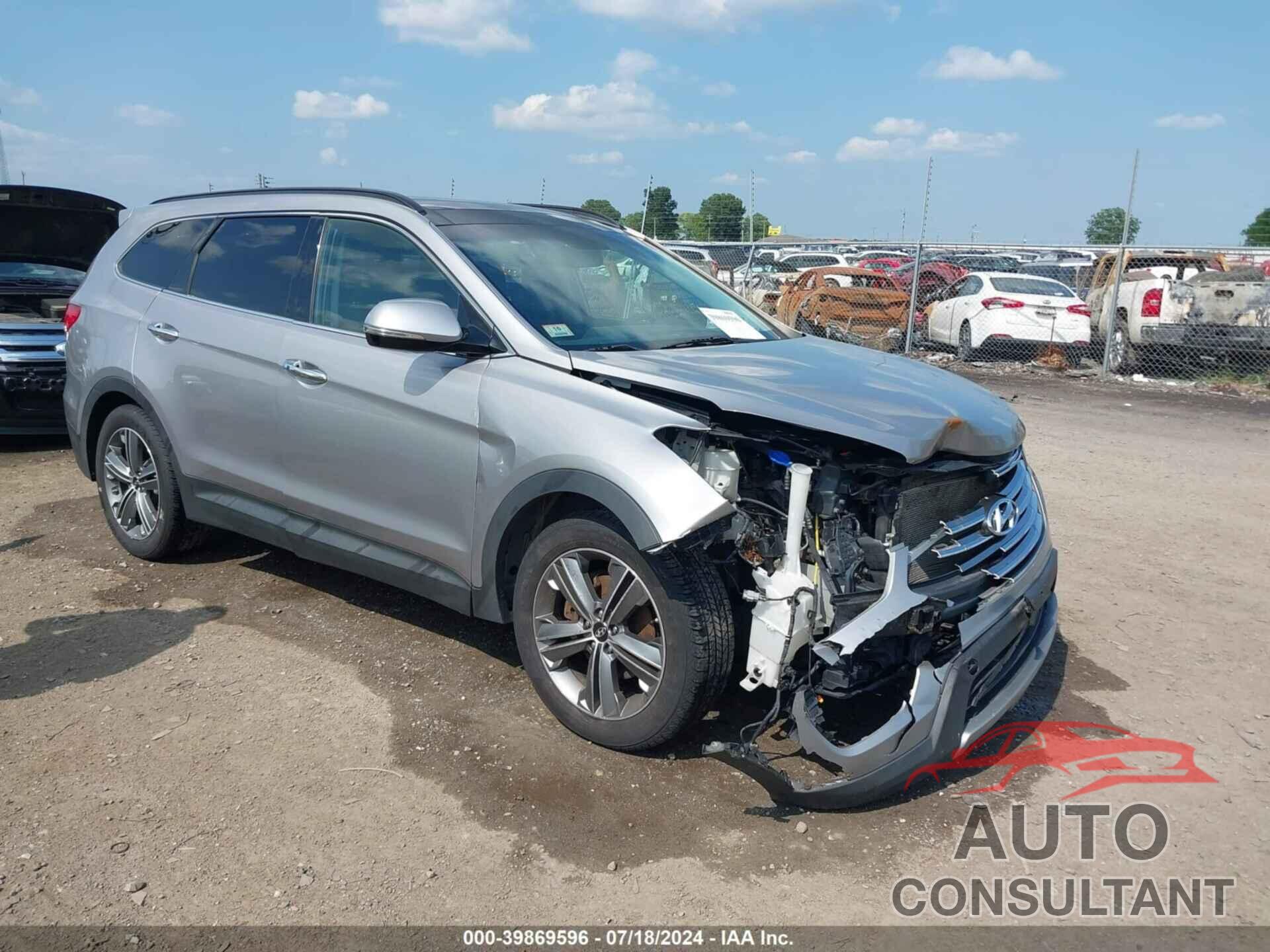 HYUNDAI SANTA FE 2016 - KM8SRDHF3GU144686