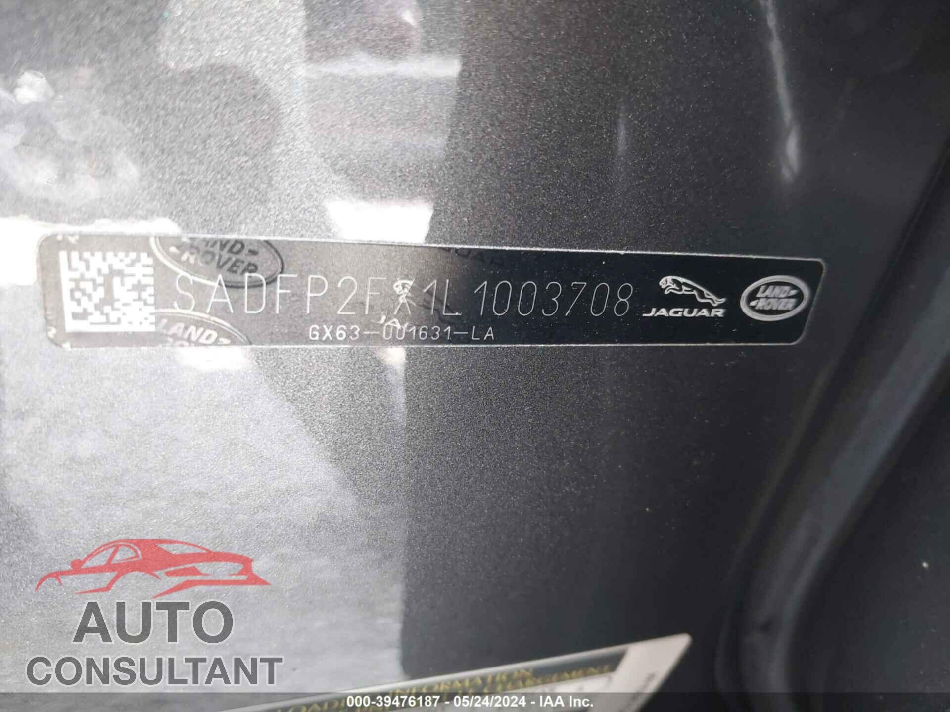 JAGUAR E-PACE 2020 - SADFP2FX1L1003708