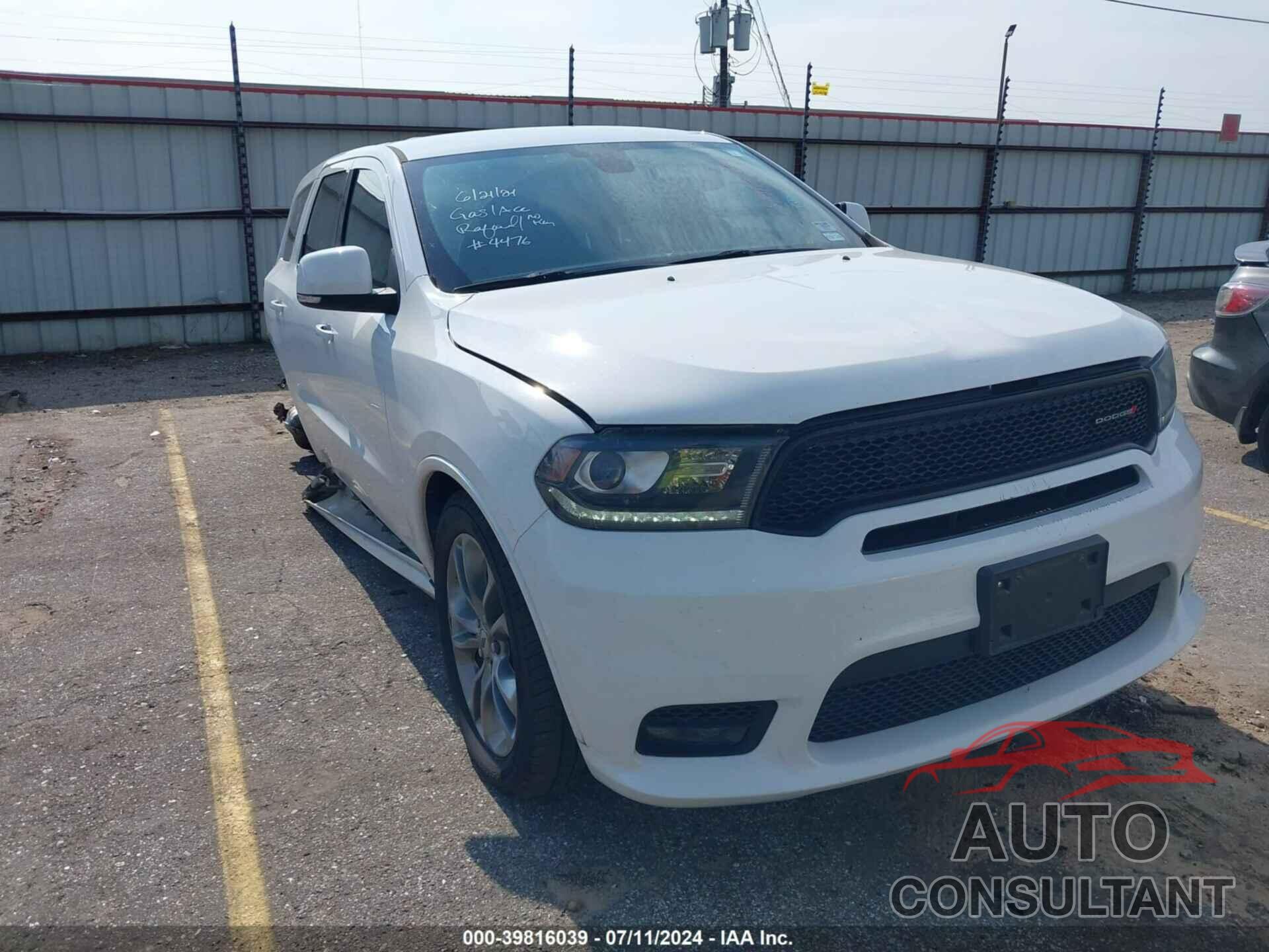 DODGE DURANGO 2019 - 1C4RDHDGXKC824476